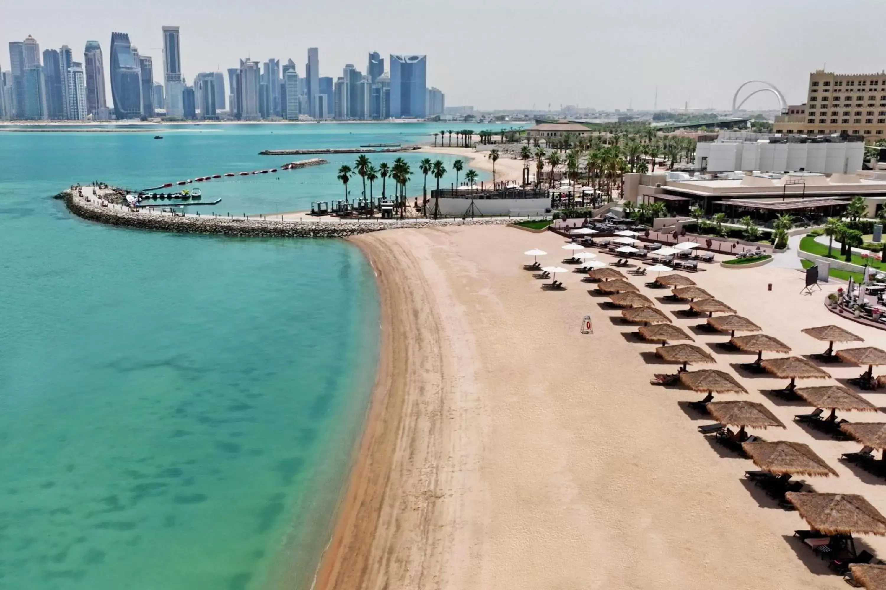 Beach, Bird's-eye View in The St. Regis Doha