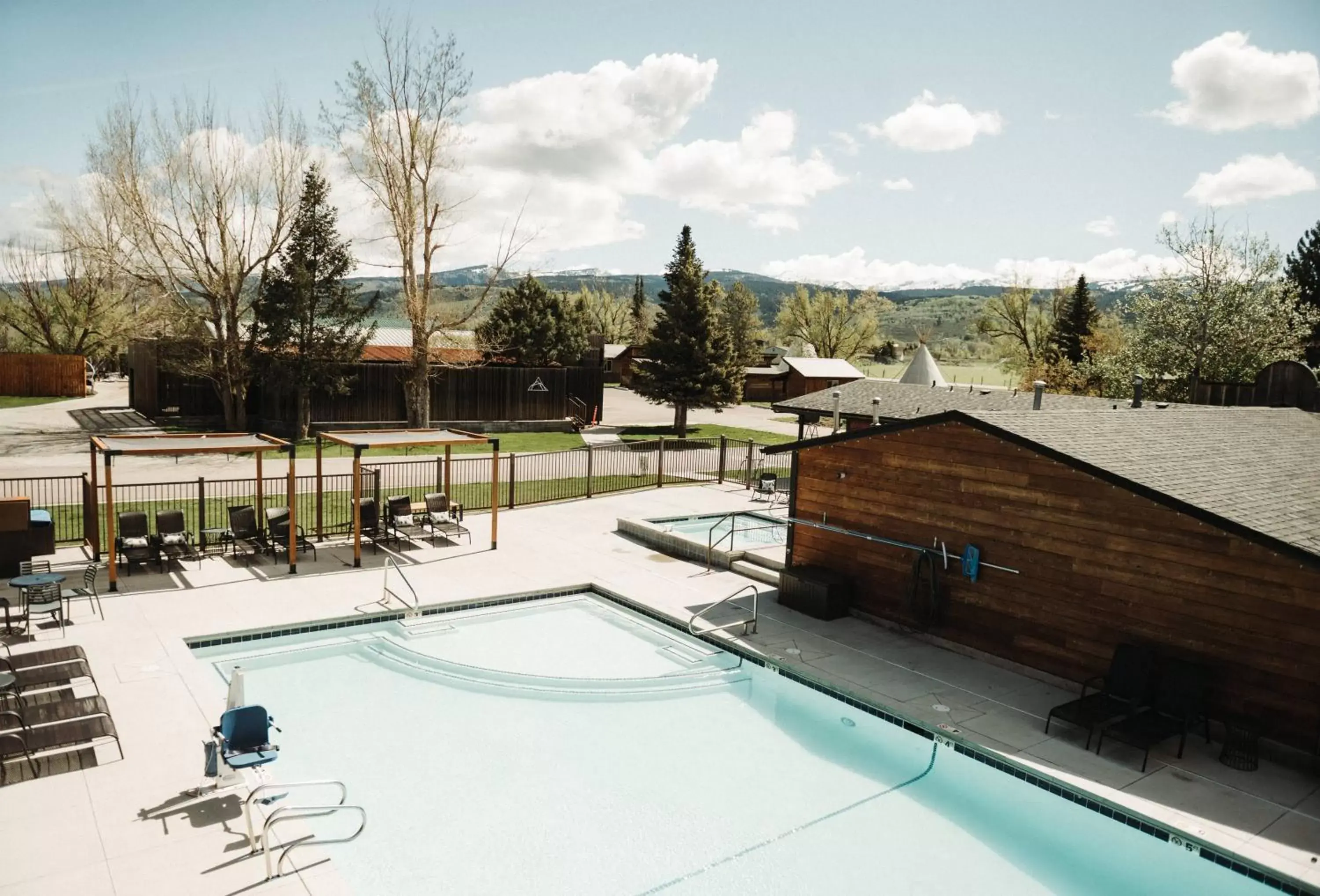 Pool View in Teton Valley Resort