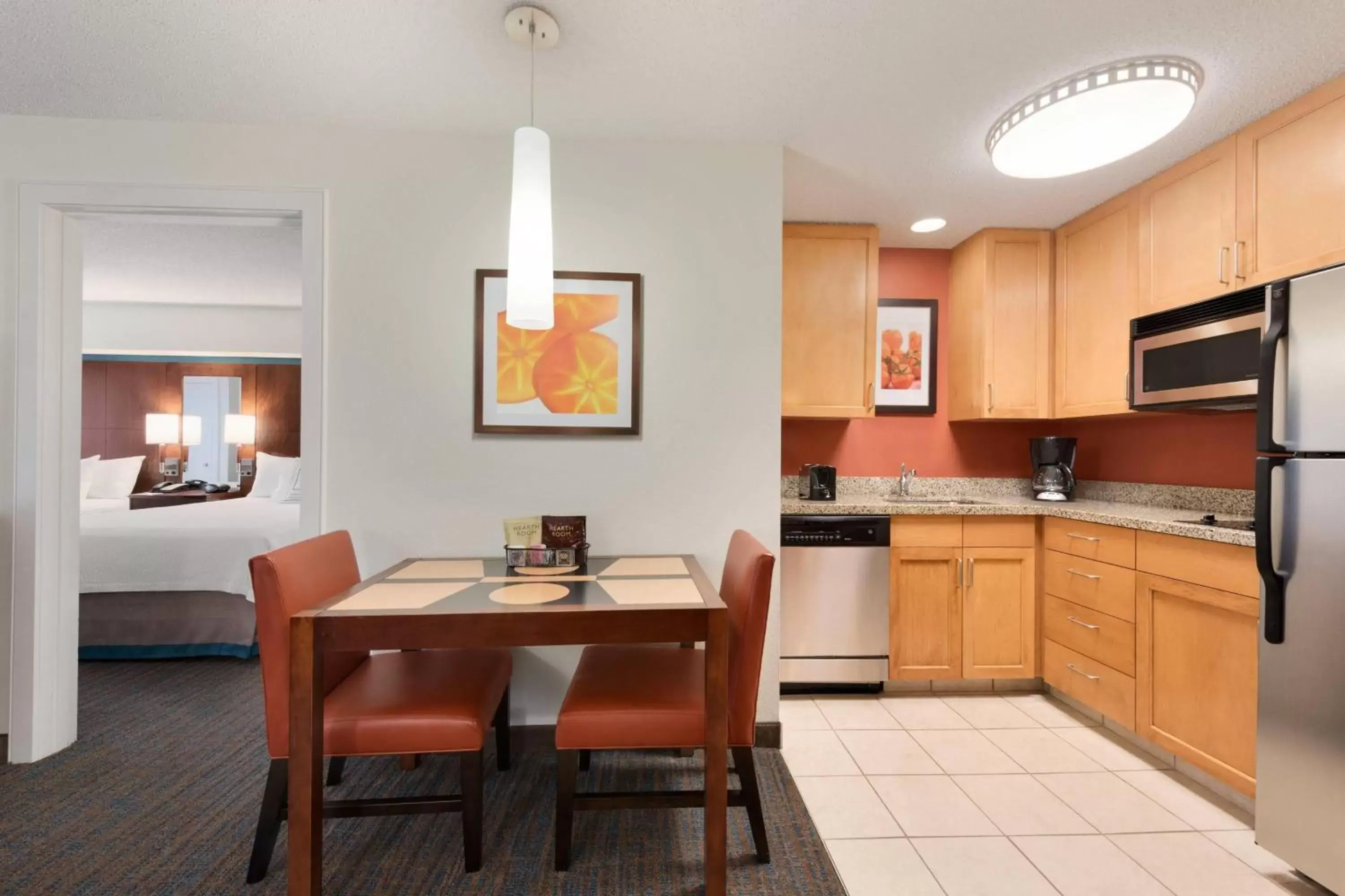 Bedroom, Dining Area in Residence Inn by Marriott Oklahoma City Downtown/Bricktown