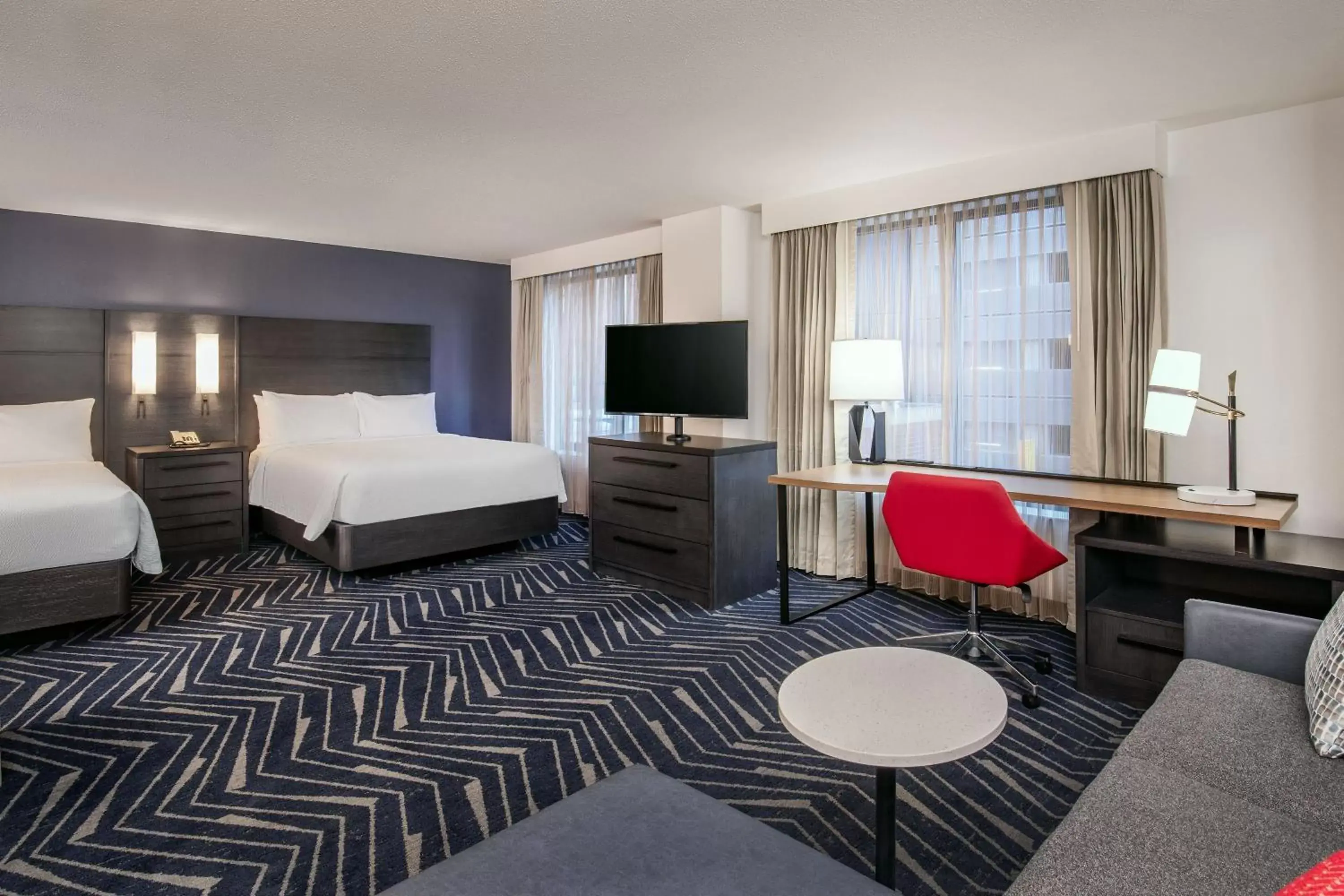 Photo of the whole room, TV/Entertainment Center in Residence Inn by Marriott Boston Cambridge