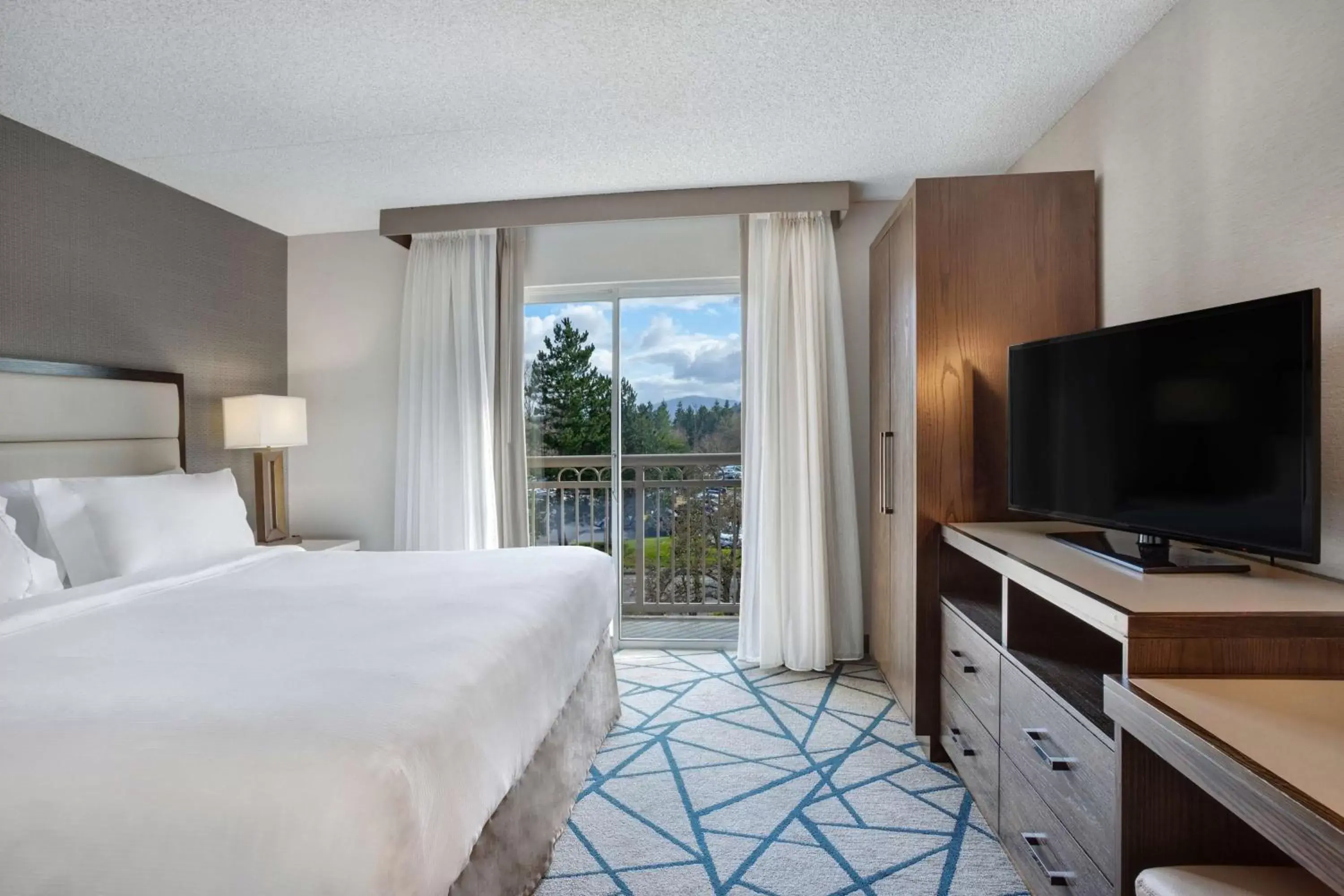 Bed, TV/Entertainment Center in Embassy Suites by Hilton Seattle Bellevue