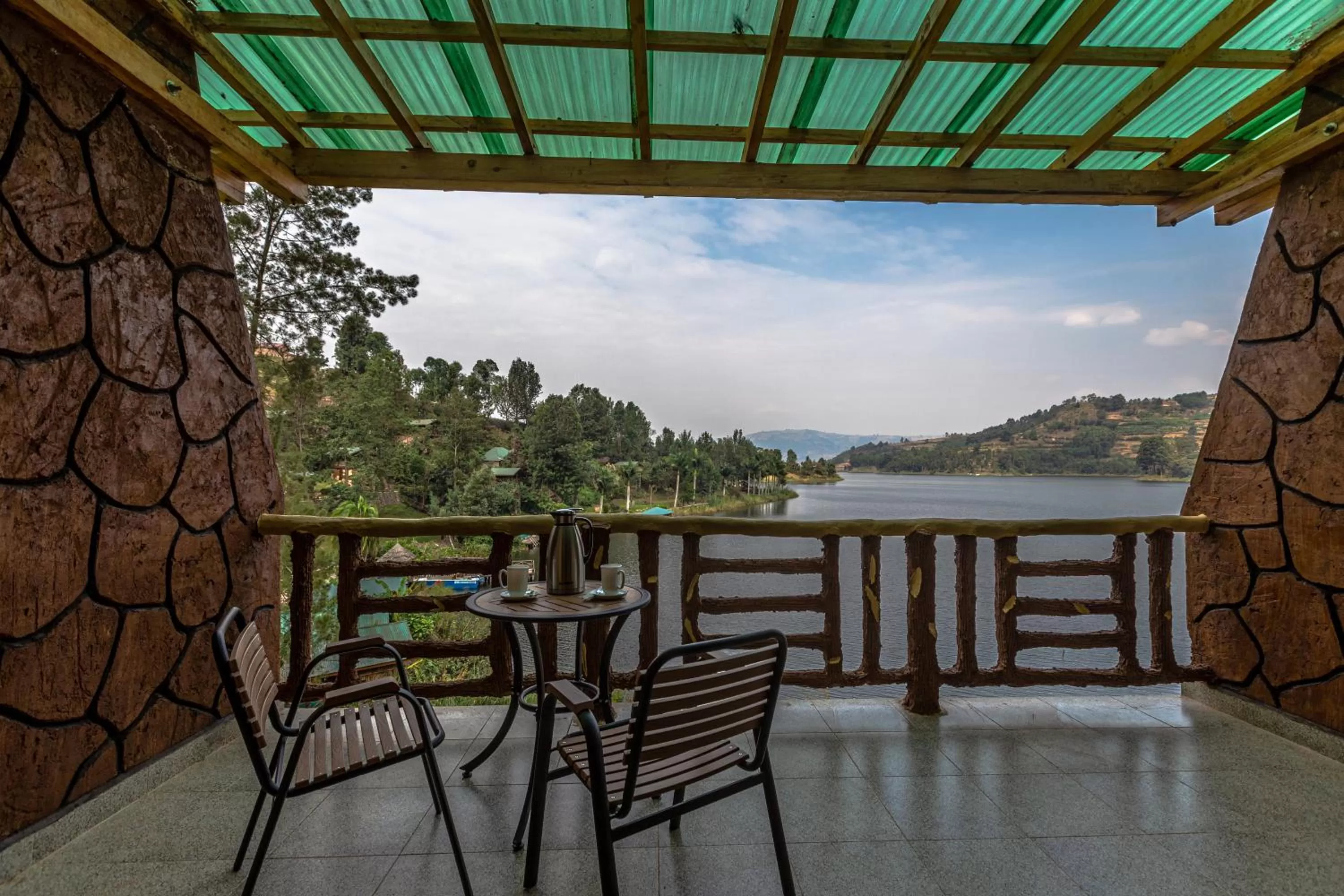 Balcony/Terrace in Bunyonyi Overland Resort