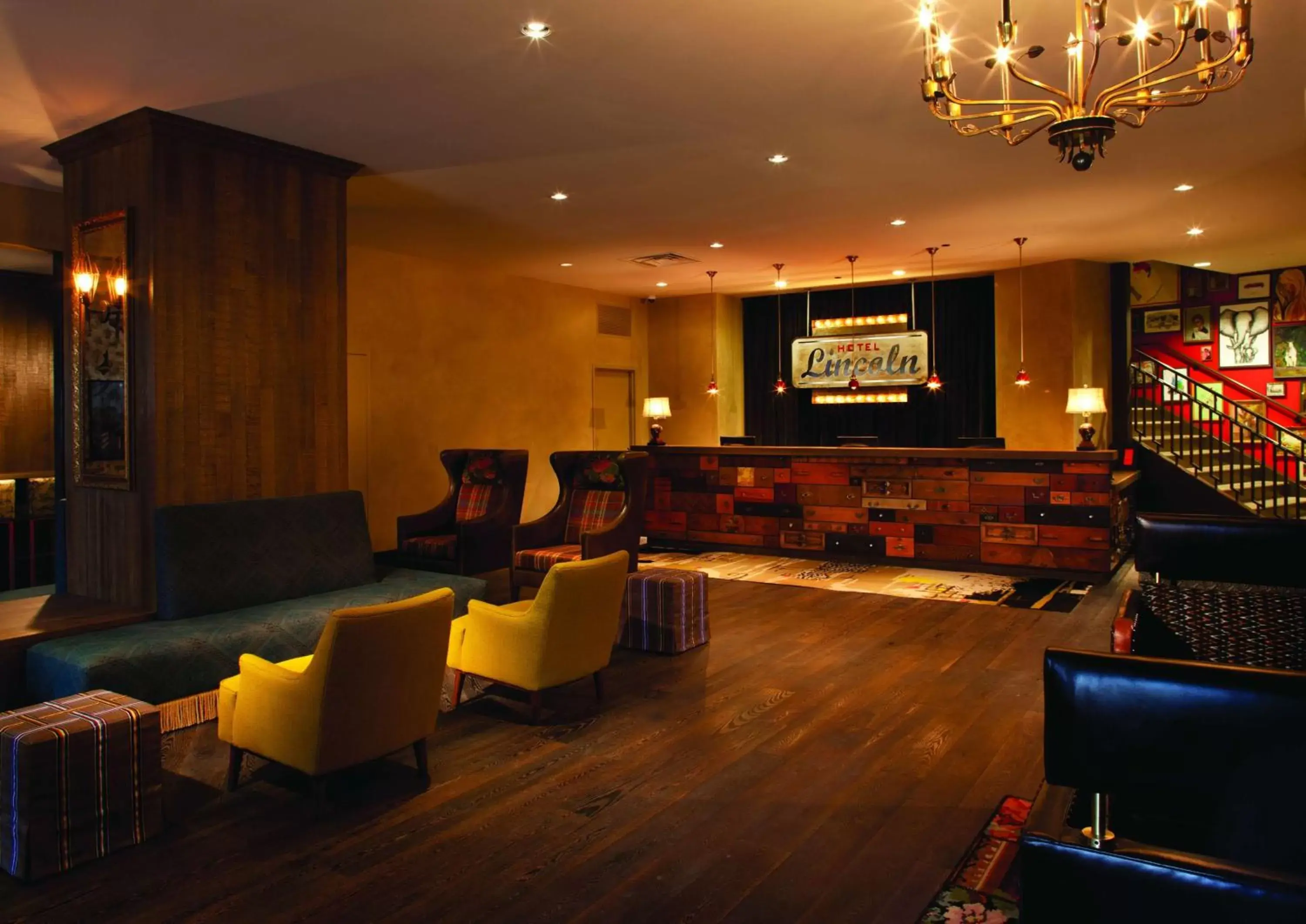 Lobby or reception, Lounge/Bar in Hotel Lincoln