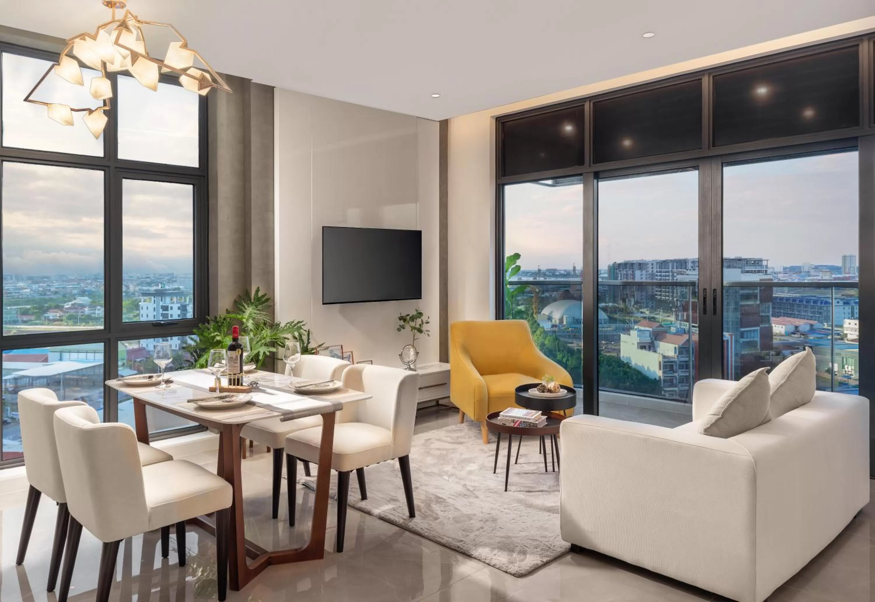 Living room in The Peninsula Phnom Penh