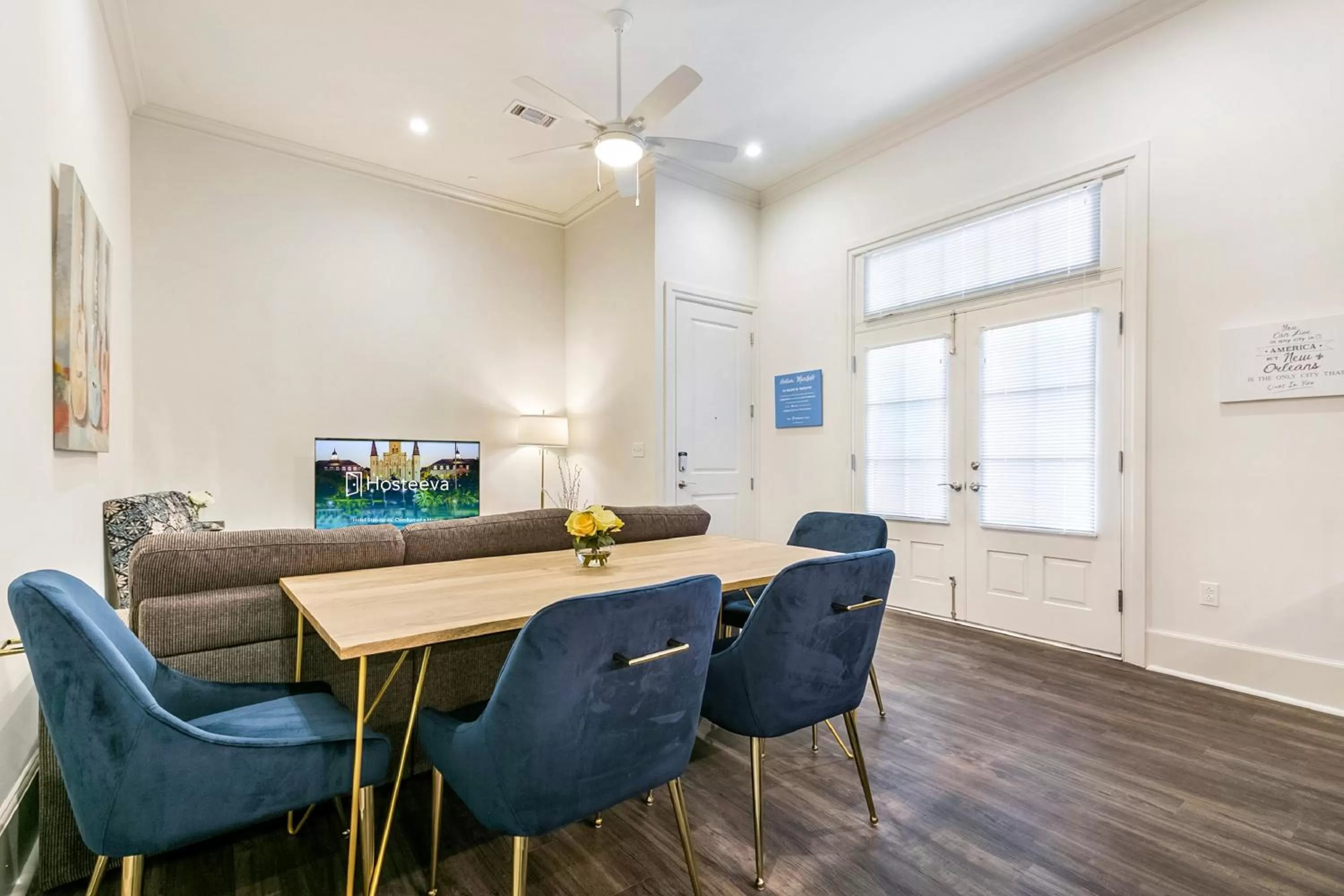 Dining area in 1 and 2 BR Private Condos Steps Away From French Quarter