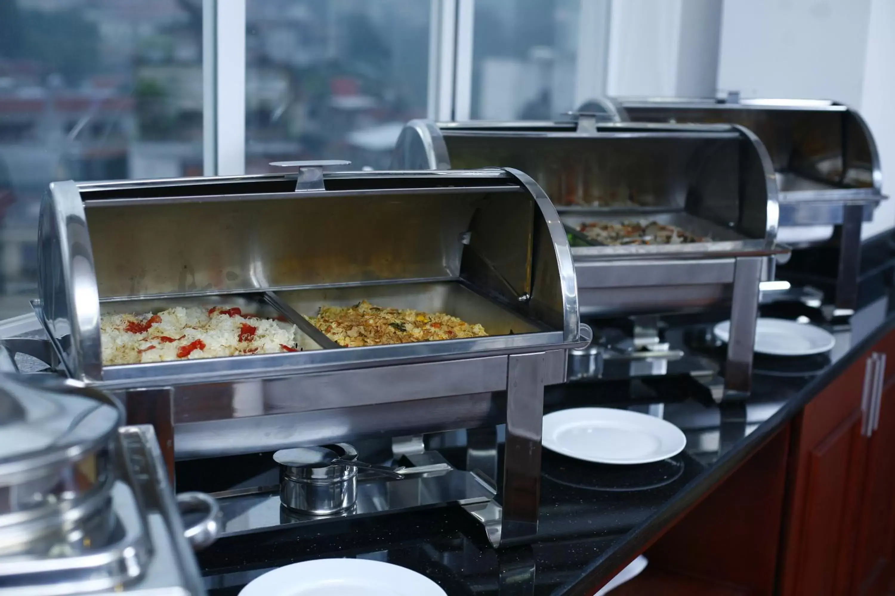 Buffet breakfast, Food in Hanoi Emotion Hotel