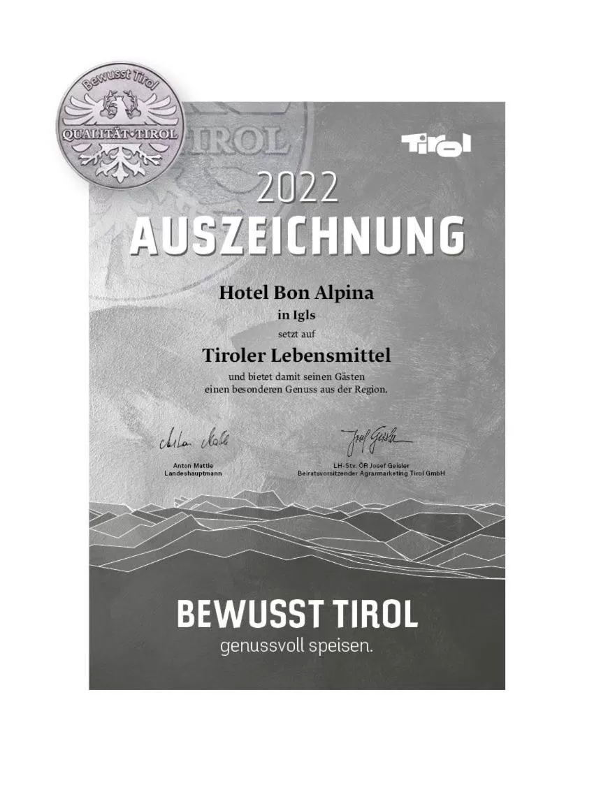 Restaurant/places to eat in Hotel Bon Alpina