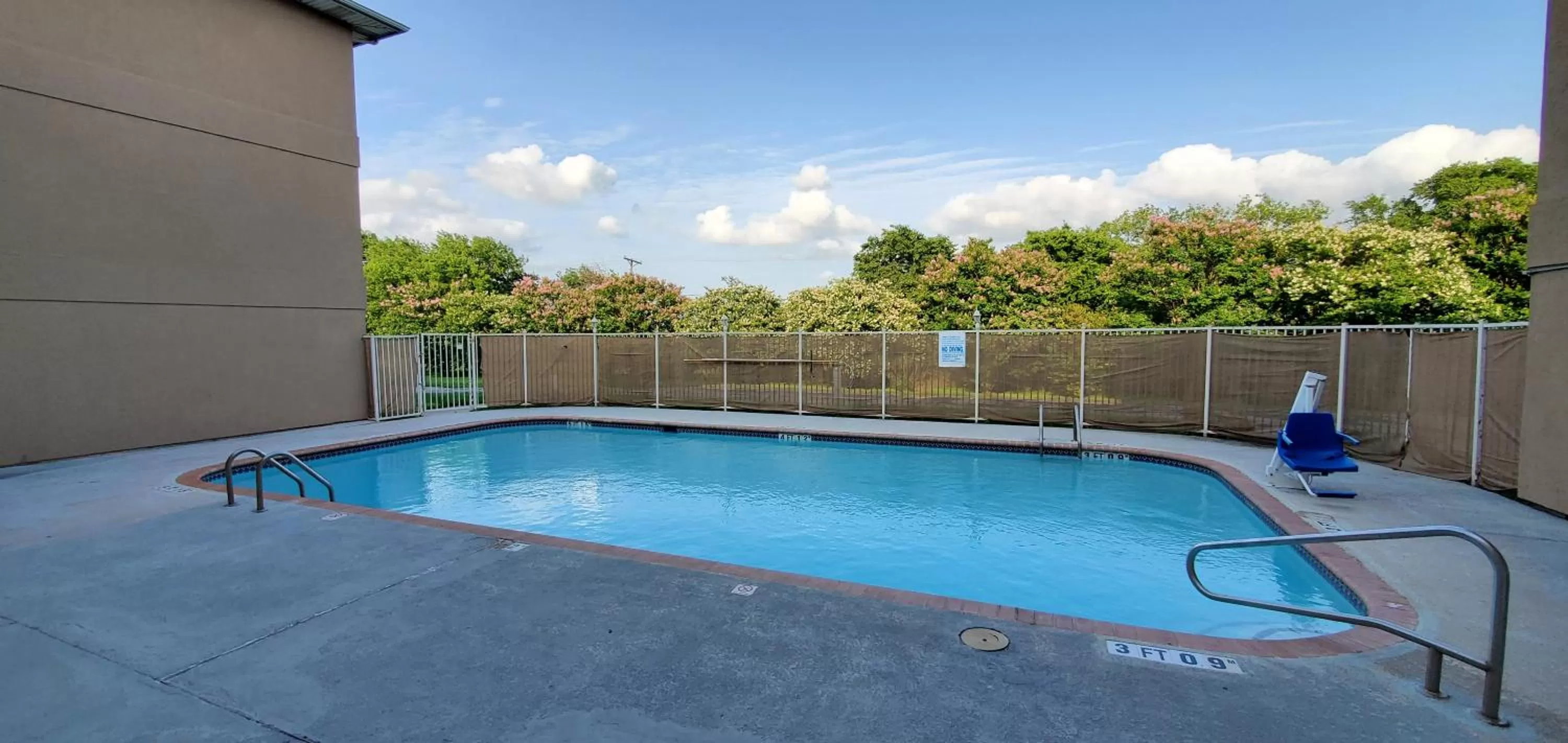 Pool view in Super 8 by Wyndham Temple I-35