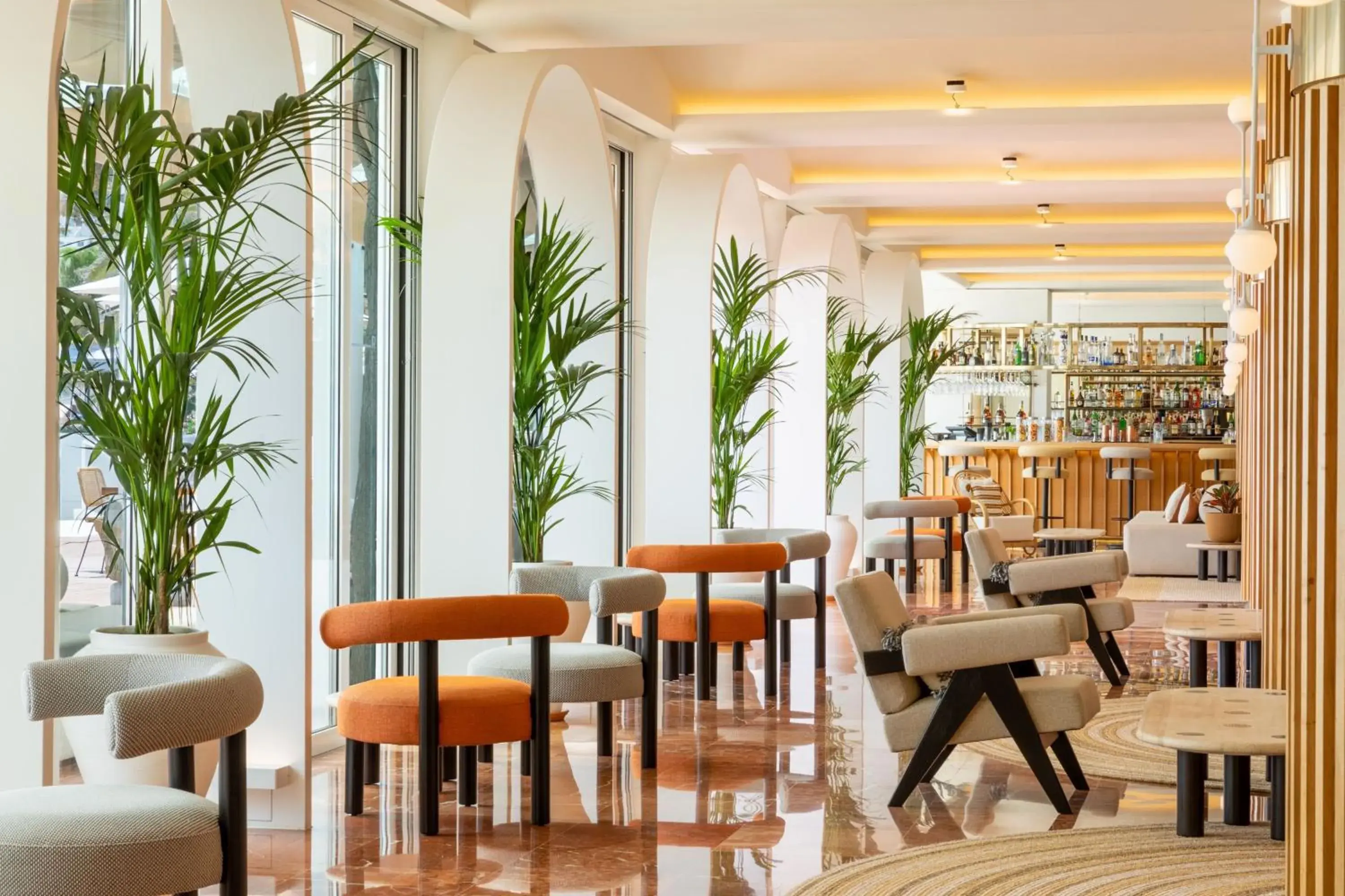 Lobby or reception, Lounge/Bar in Hotel Riomar, Ibiza, a Tribute Portfolio Hotel