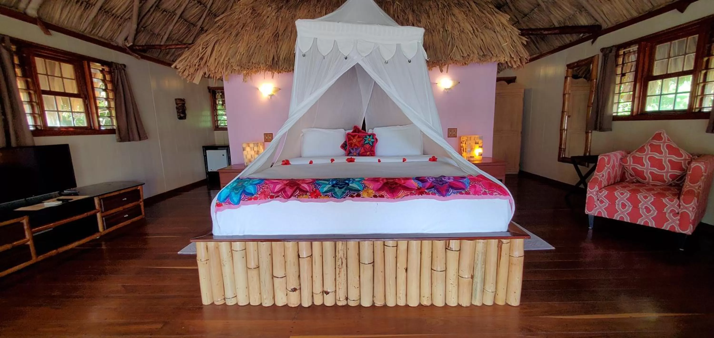 Bed in Portofino Beach Resort-An Authentic Island Escape!