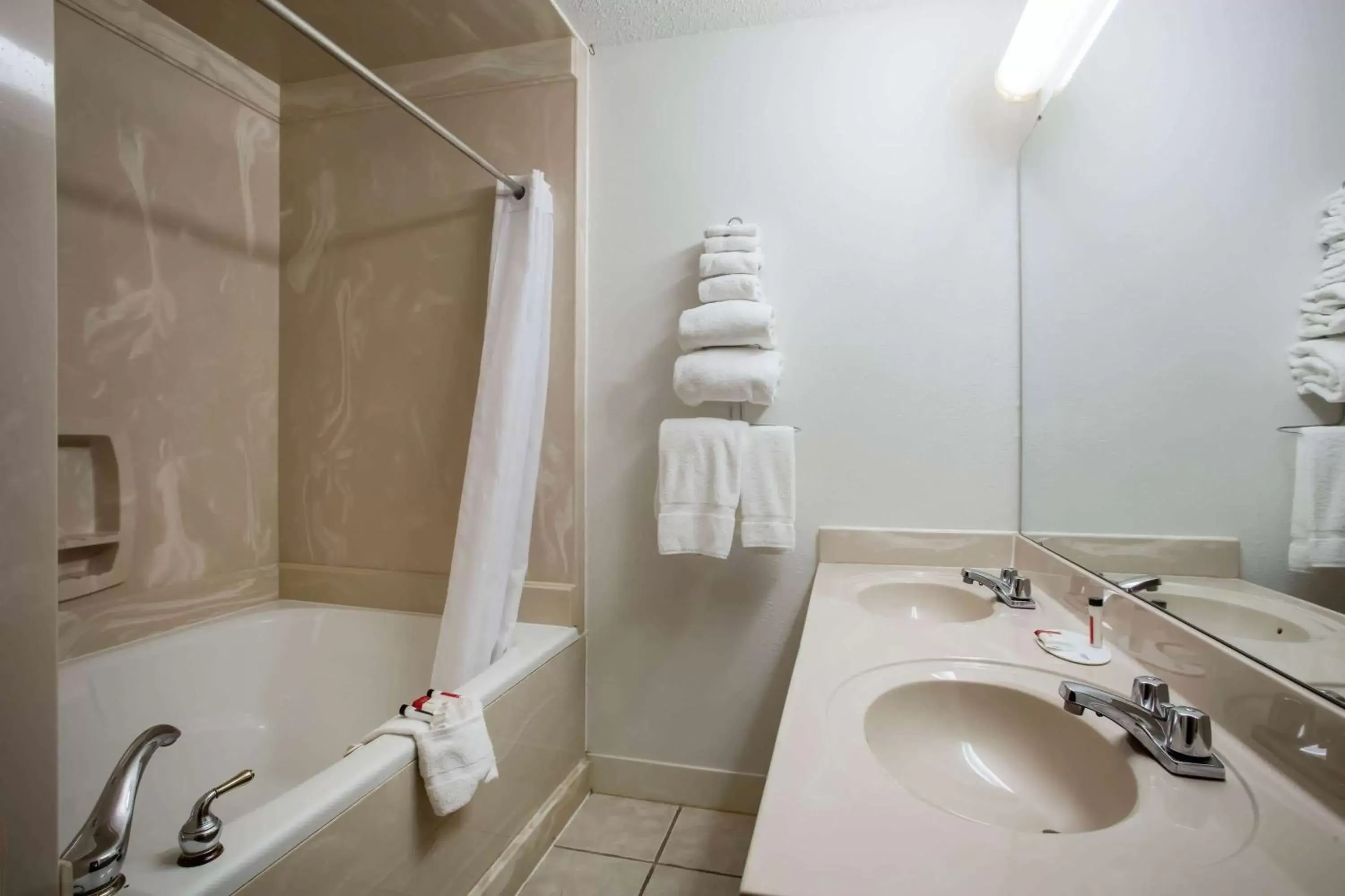 Bathroom in Super 8 by Wyndham Washington