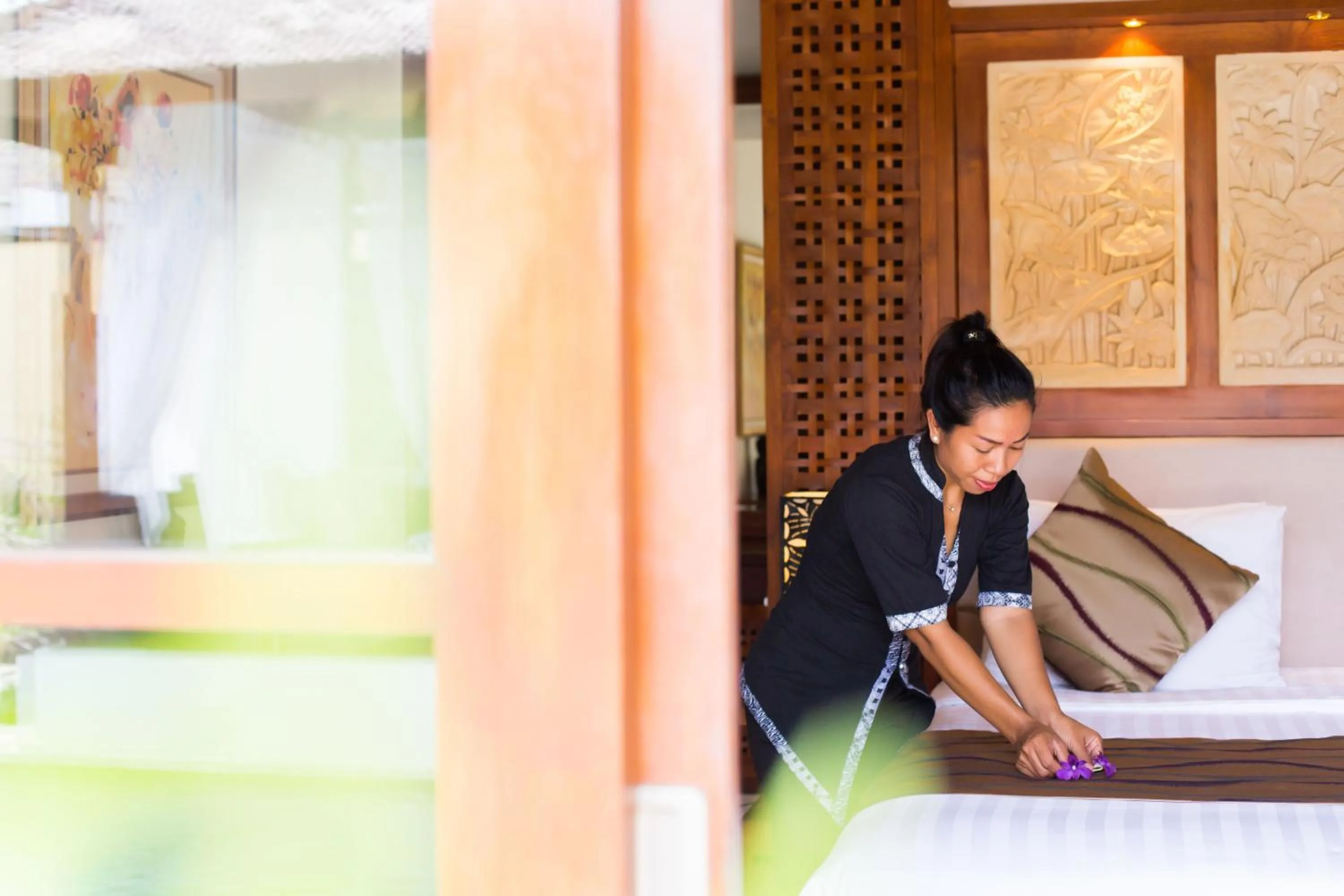 Staff, Bed in Villa Seriska Satu Sanur