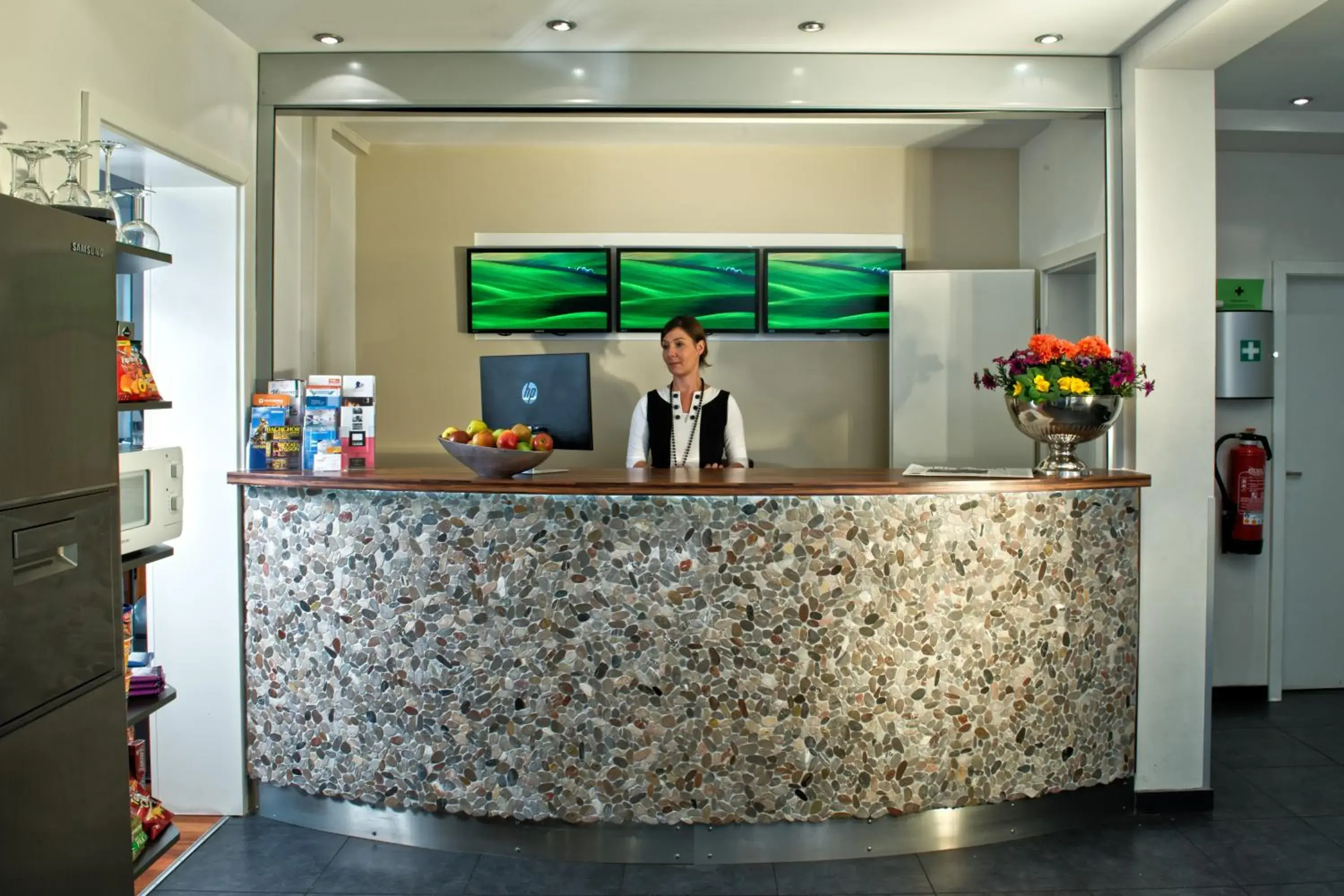 Lobby or reception, Lobby/Reception in Town Hotel Wiesbaden - kleines Privathotel mit Self-Check-In in Bestlage