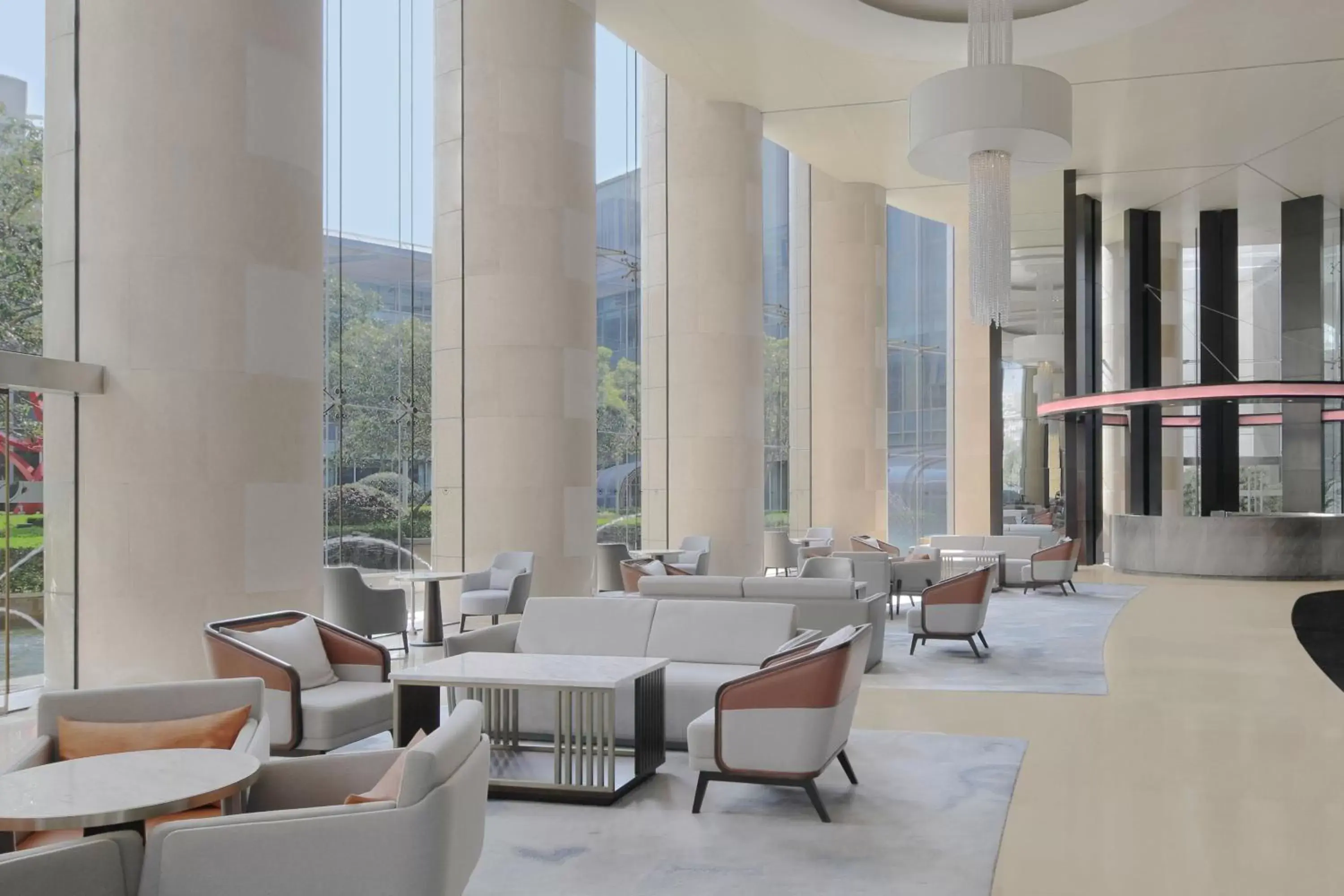Lobby or reception, Restaurant/Places to Eat in Sheraton Grand Shanghai Pudong Hotel & Residences