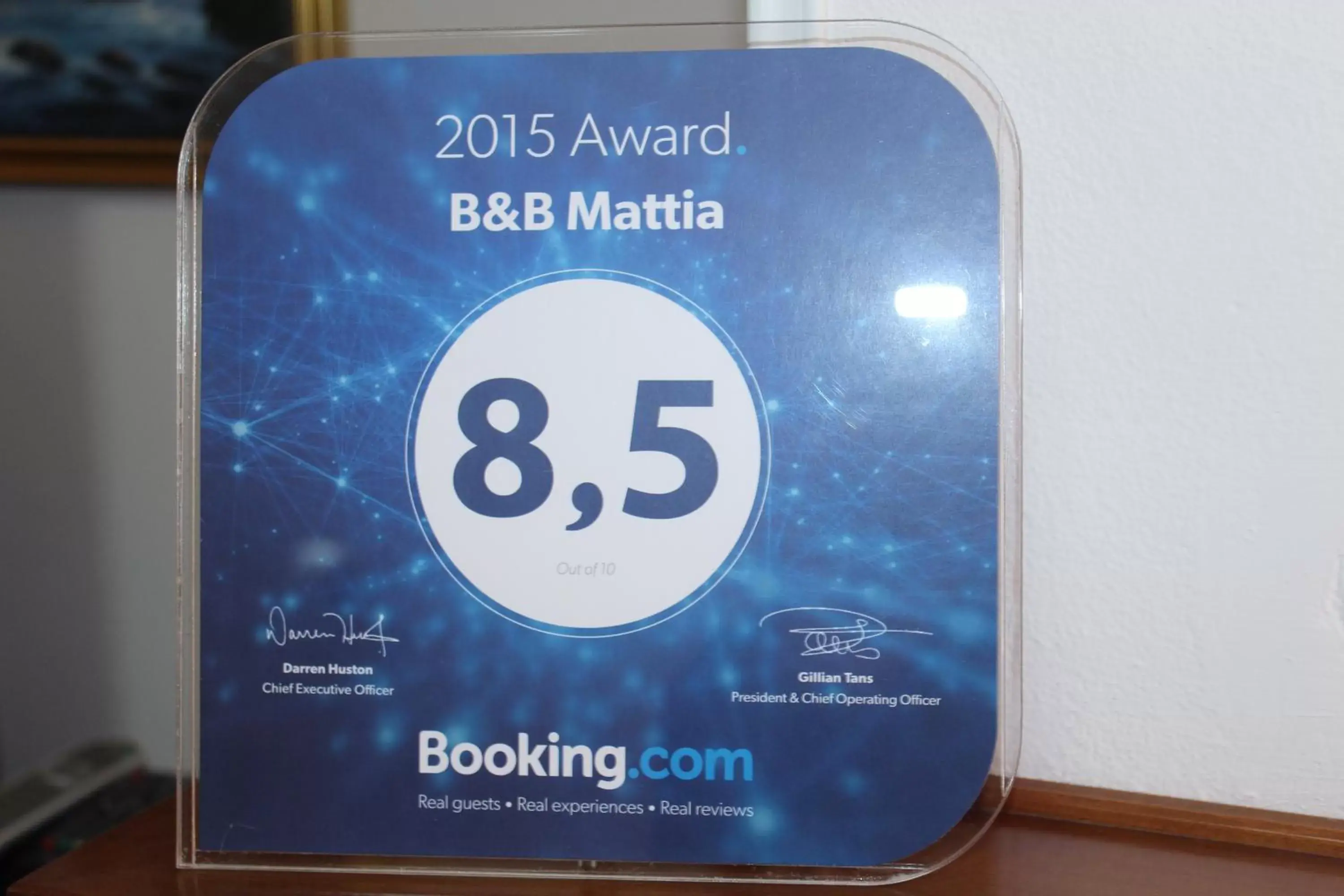 Certificate/Award in B&B Mattia