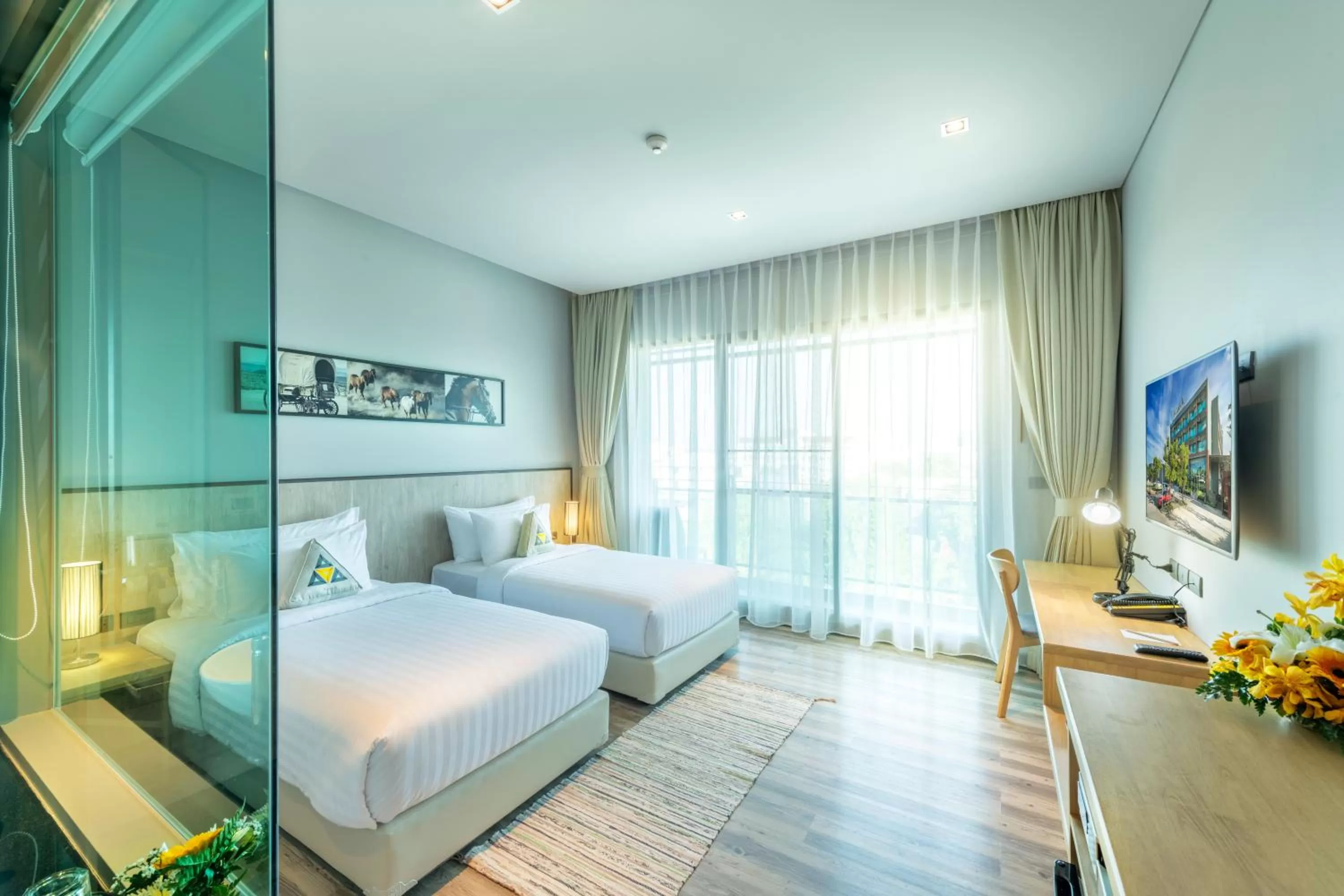 Photo of the whole room, Bed in AisanA Hotel Korat