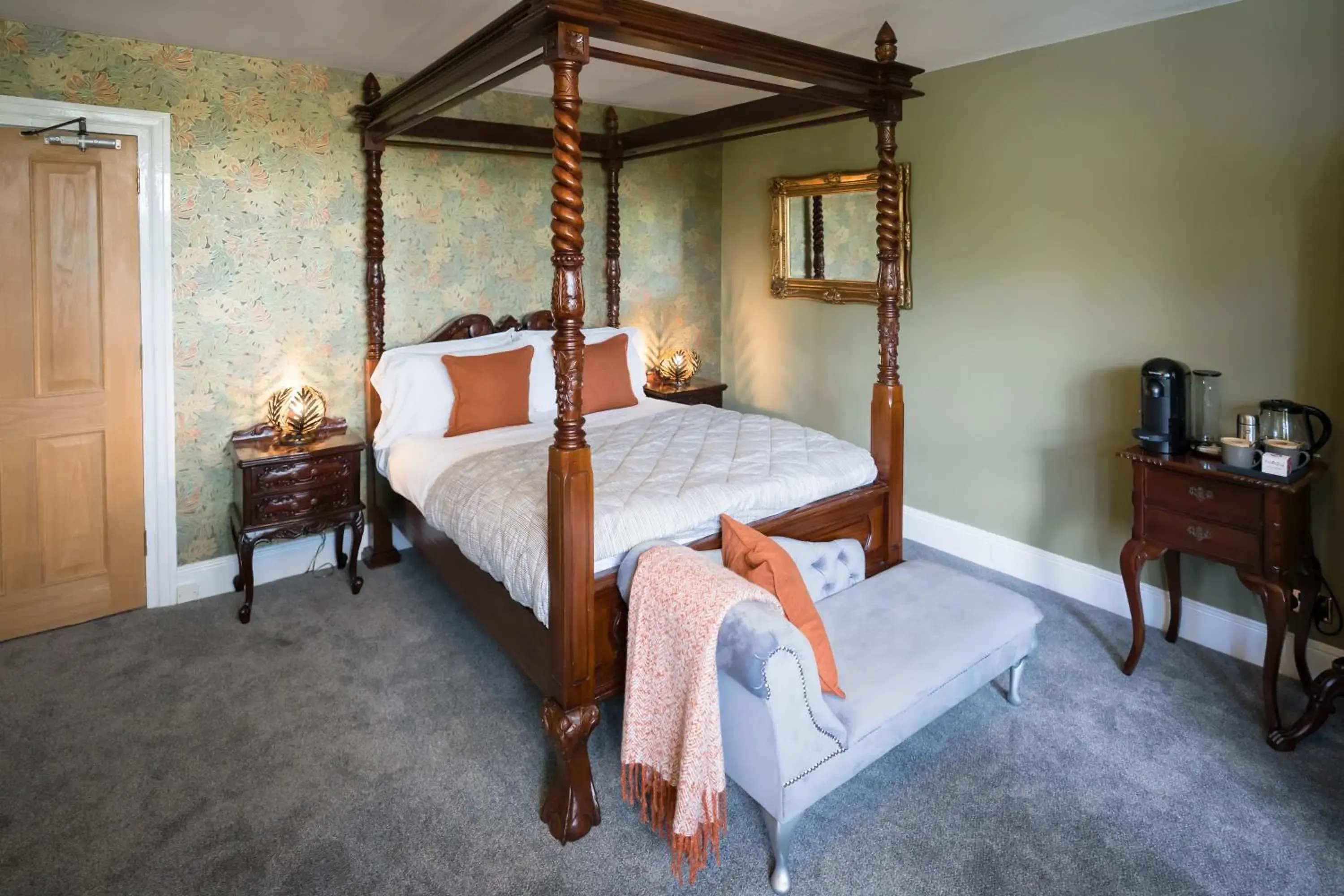 Bed in Tottington Manor Hotel