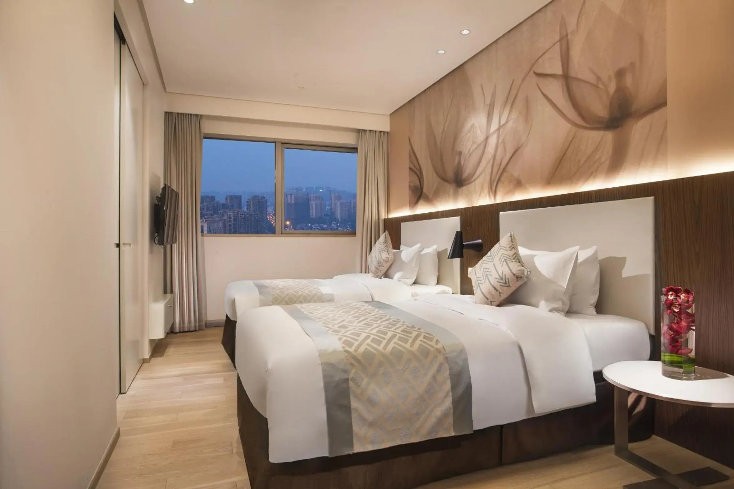 Bed in Citadines Intime City Hangzhou Bed in Citadines Intime City Hangzhou