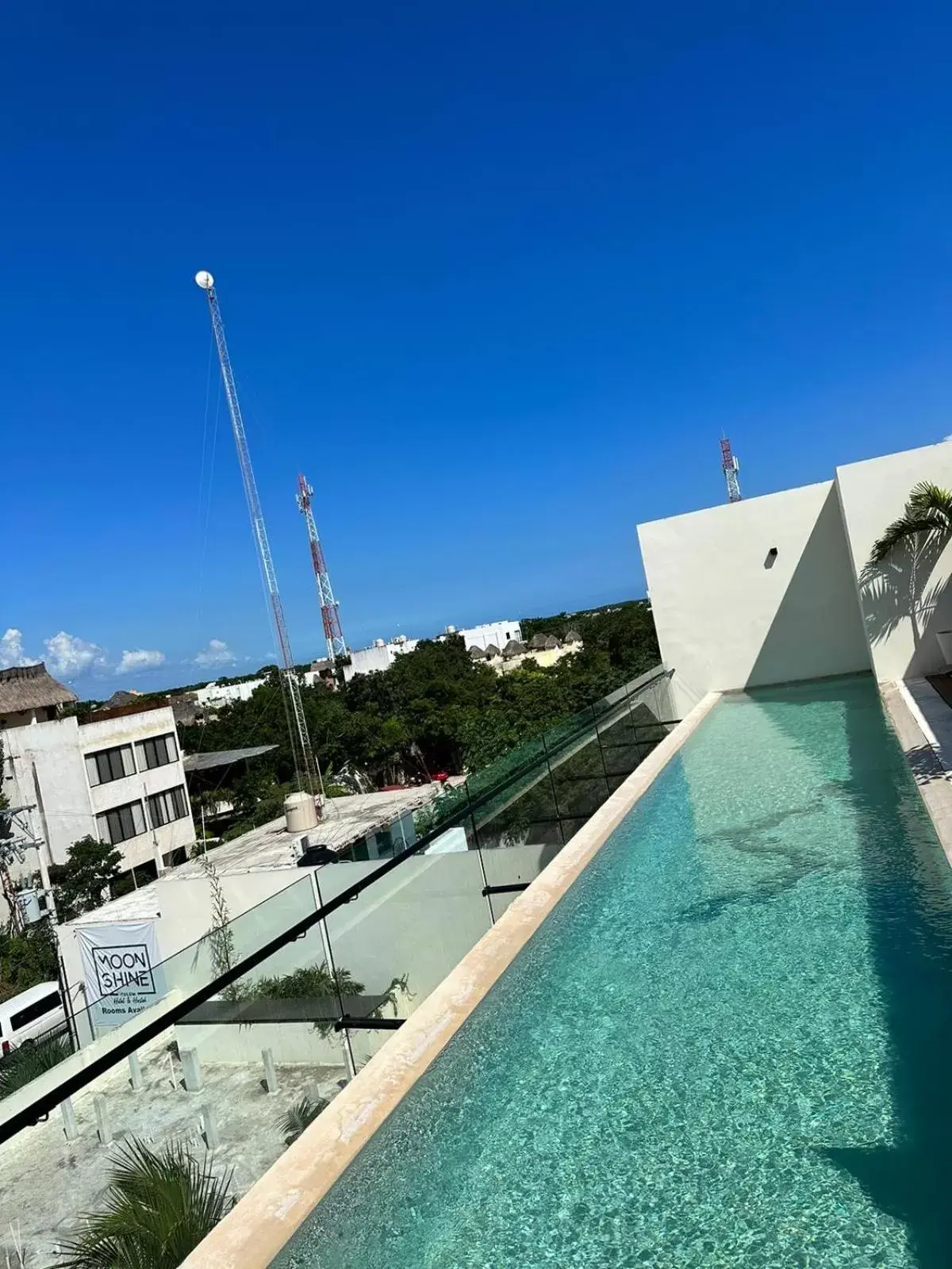 Pool view in Moonshine Tulum Hotel & Hostel