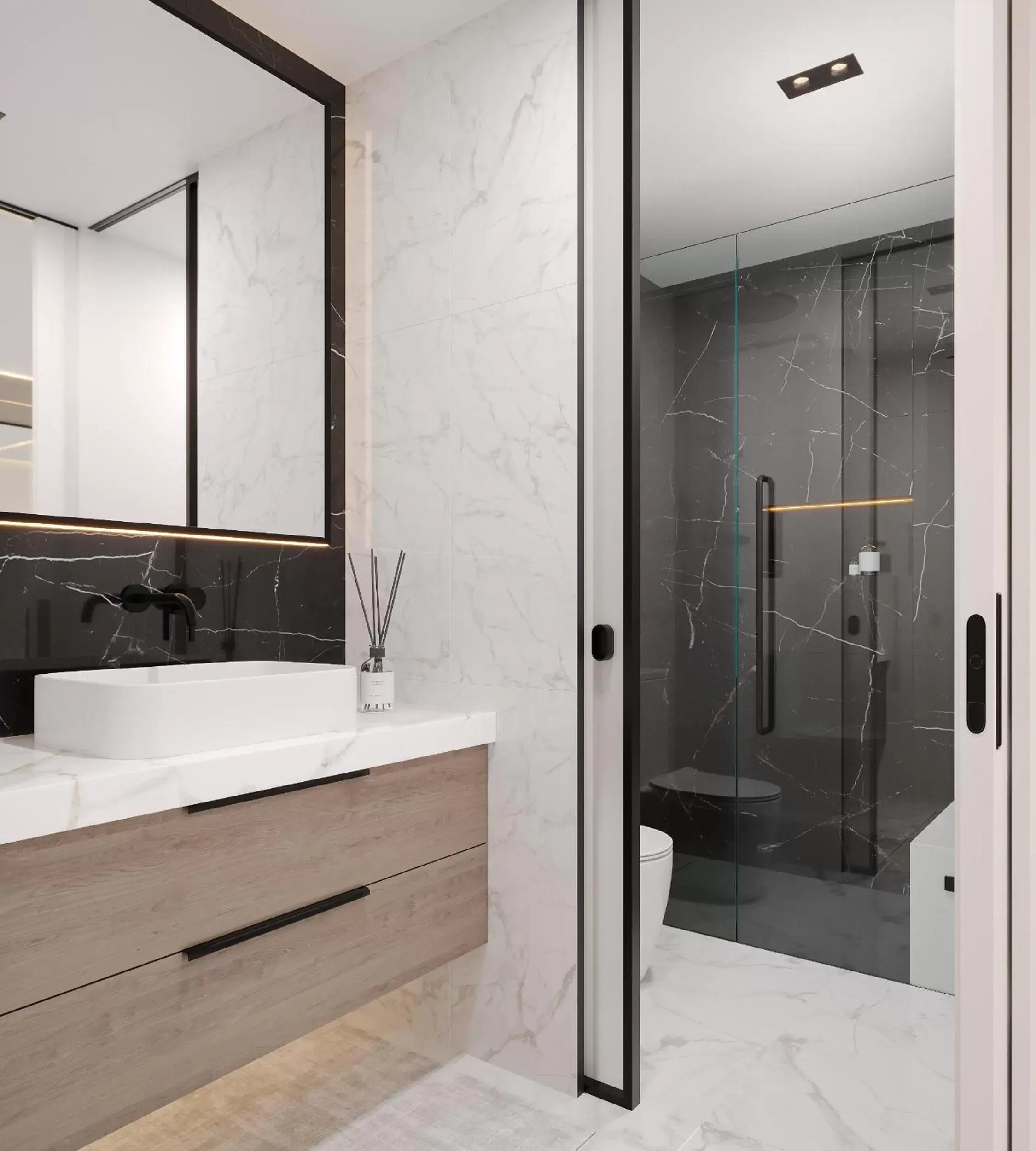 Shower, Bathroom in the Vietta Hotel