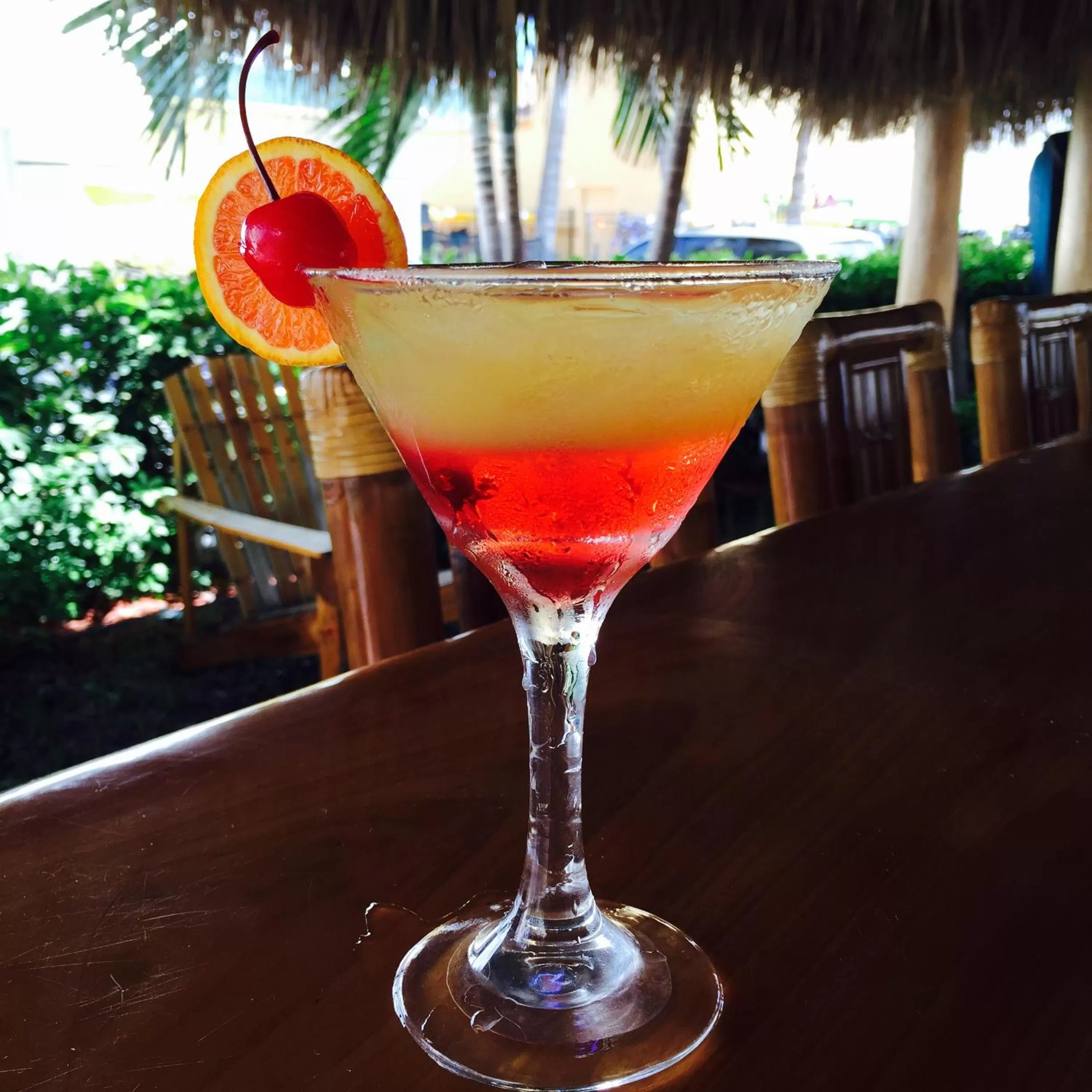 Alcoholic drinks in Caribbean Resort by the Ocean