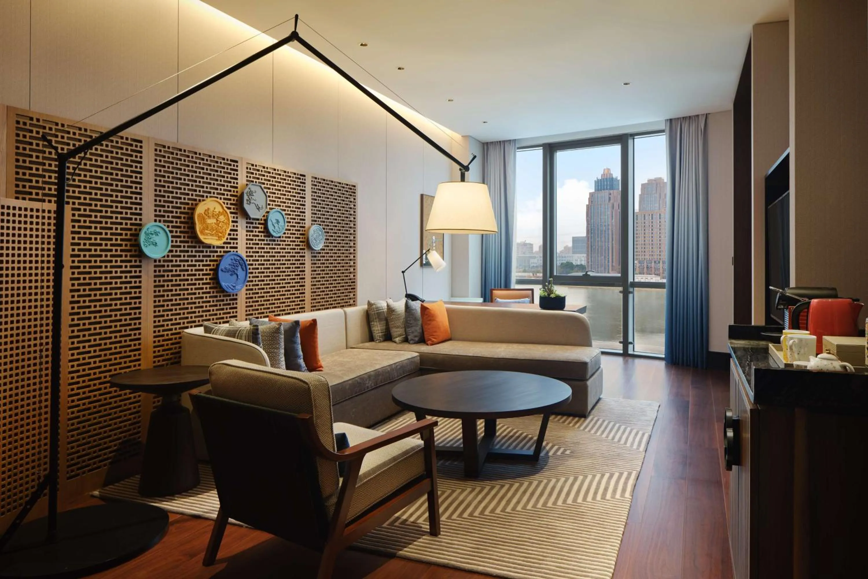 Living room in Canopy By Hilton Hangzhou Jinsha Lake