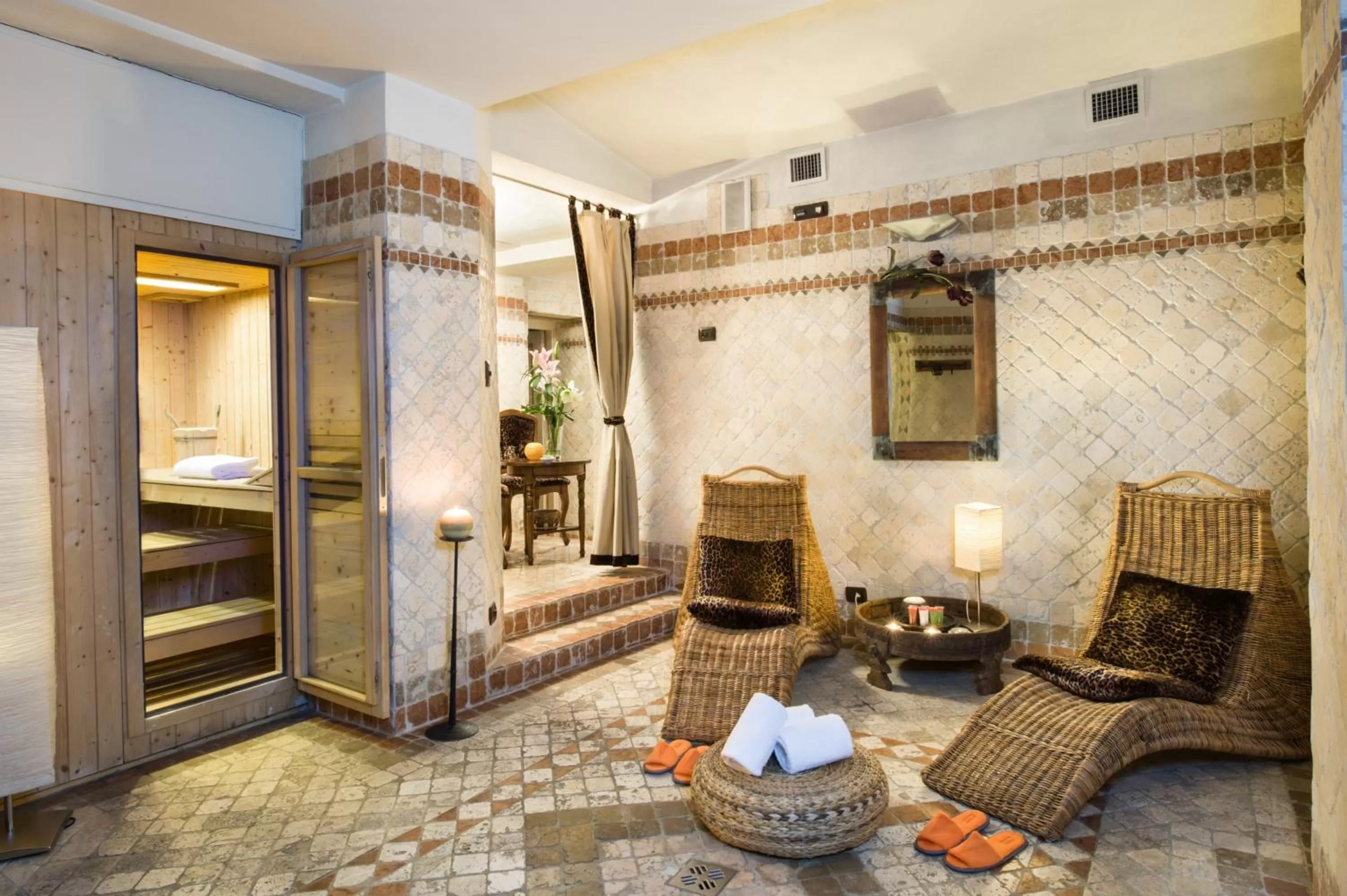 Sauna in Adler Cavalieri Hotel-Private Spa & Gym