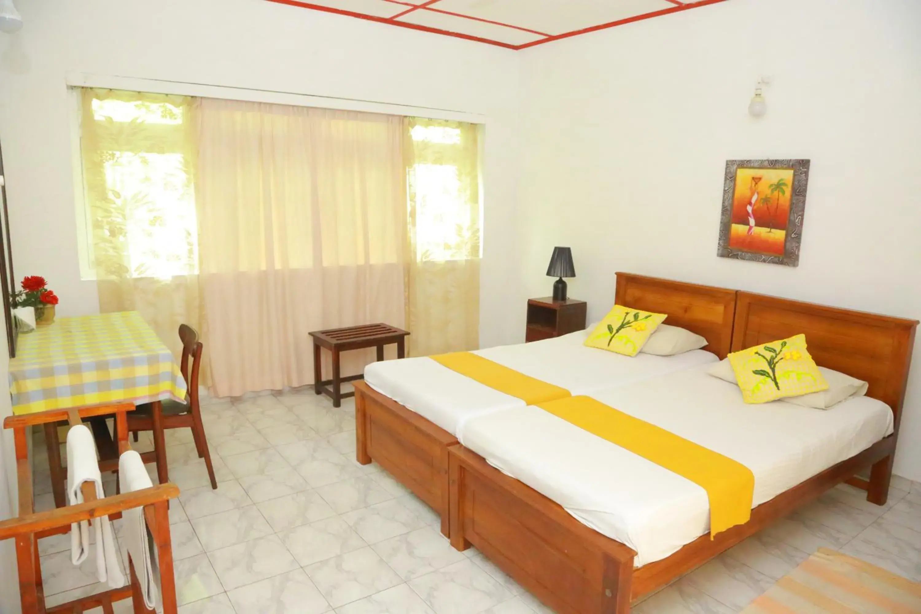 Bed in Ranveli Beach Resort