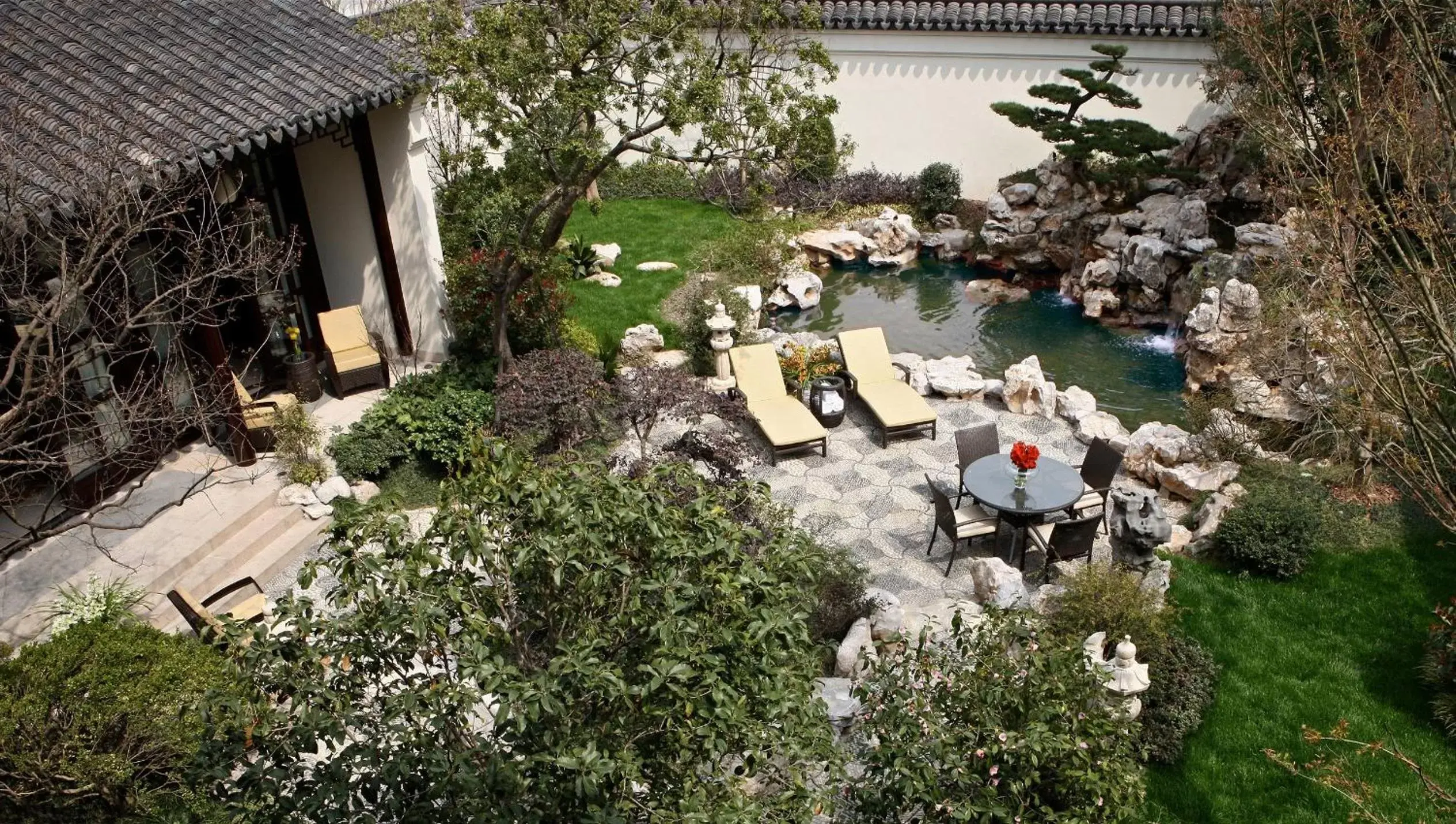 Garden, Bird's-eye View in Four Seasons Hotel Hangzhou at West Lake