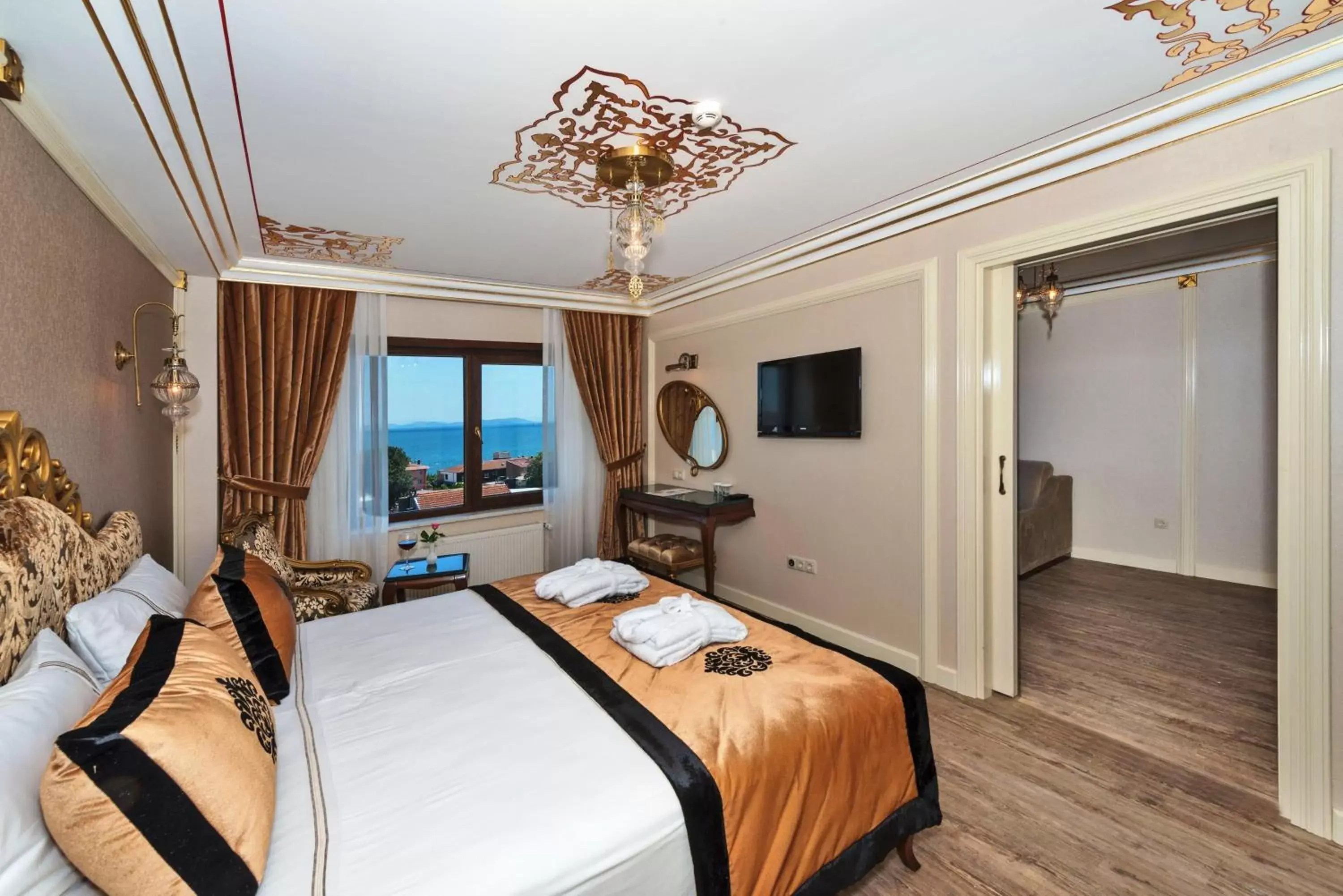 Bed in The Byzantium Suites Hotel & Spa