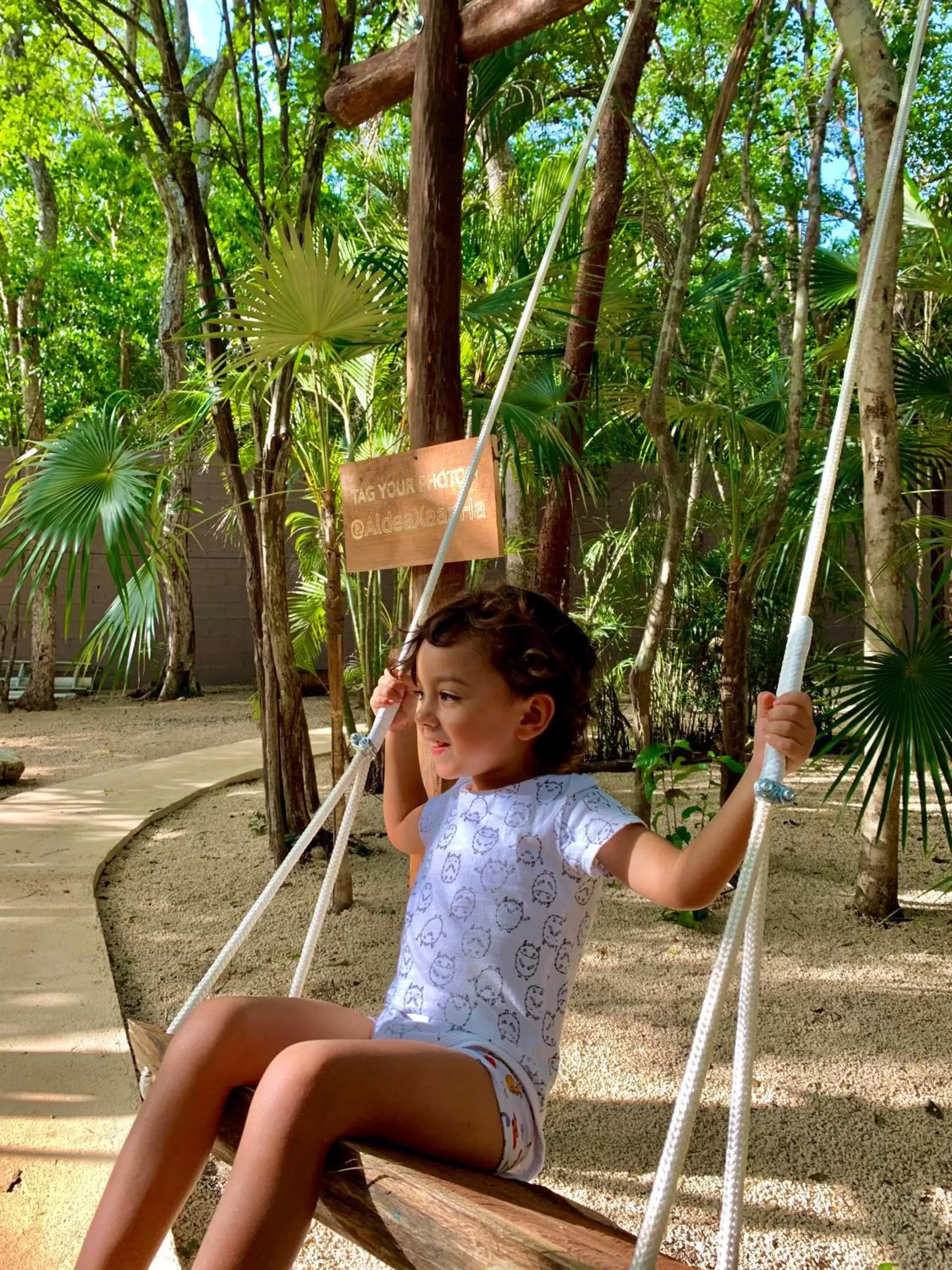 Children play ground, Children in Aldea Xaan Ha Tulum