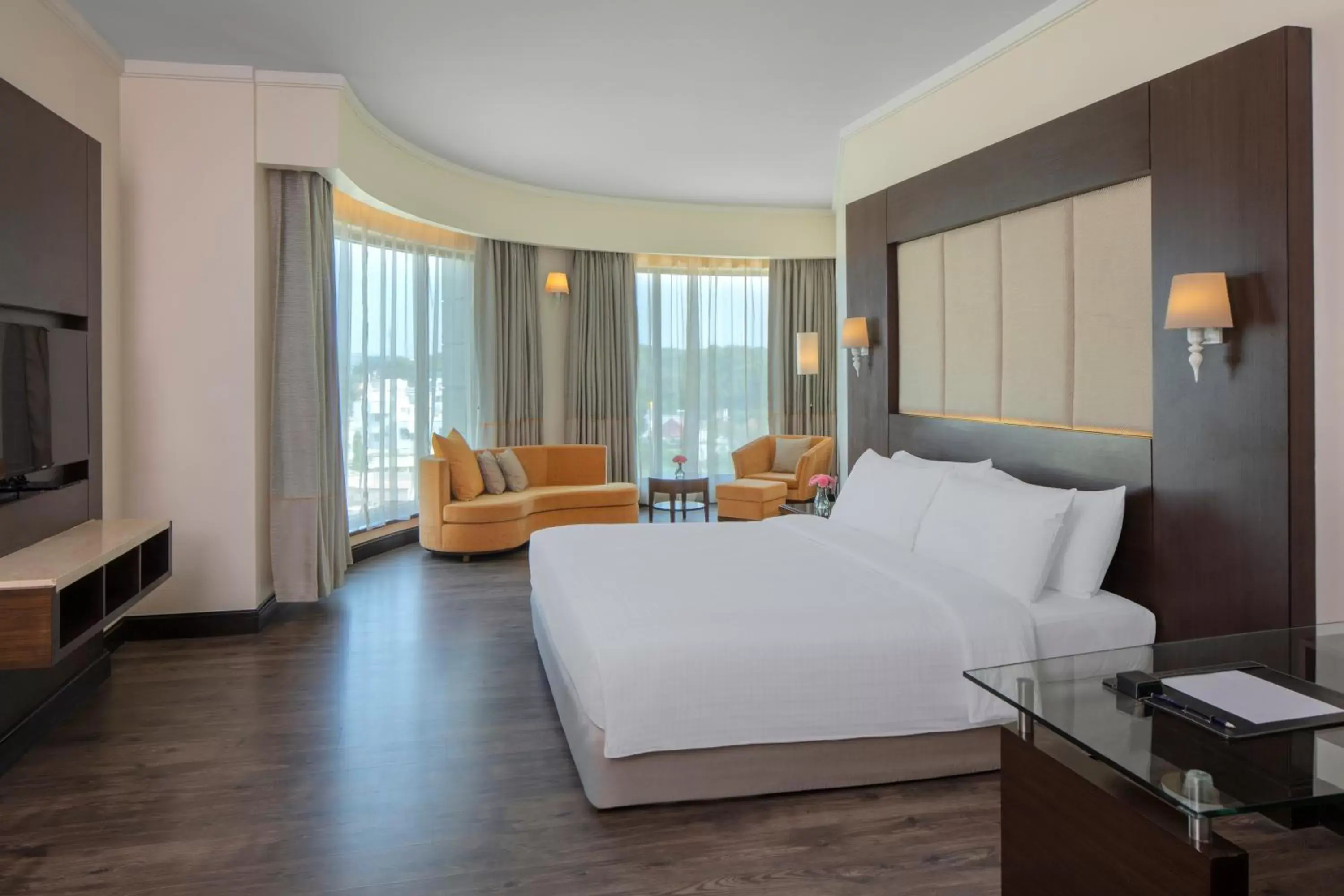 Bed in Radisson Blu Plaza Hotel Mysore
