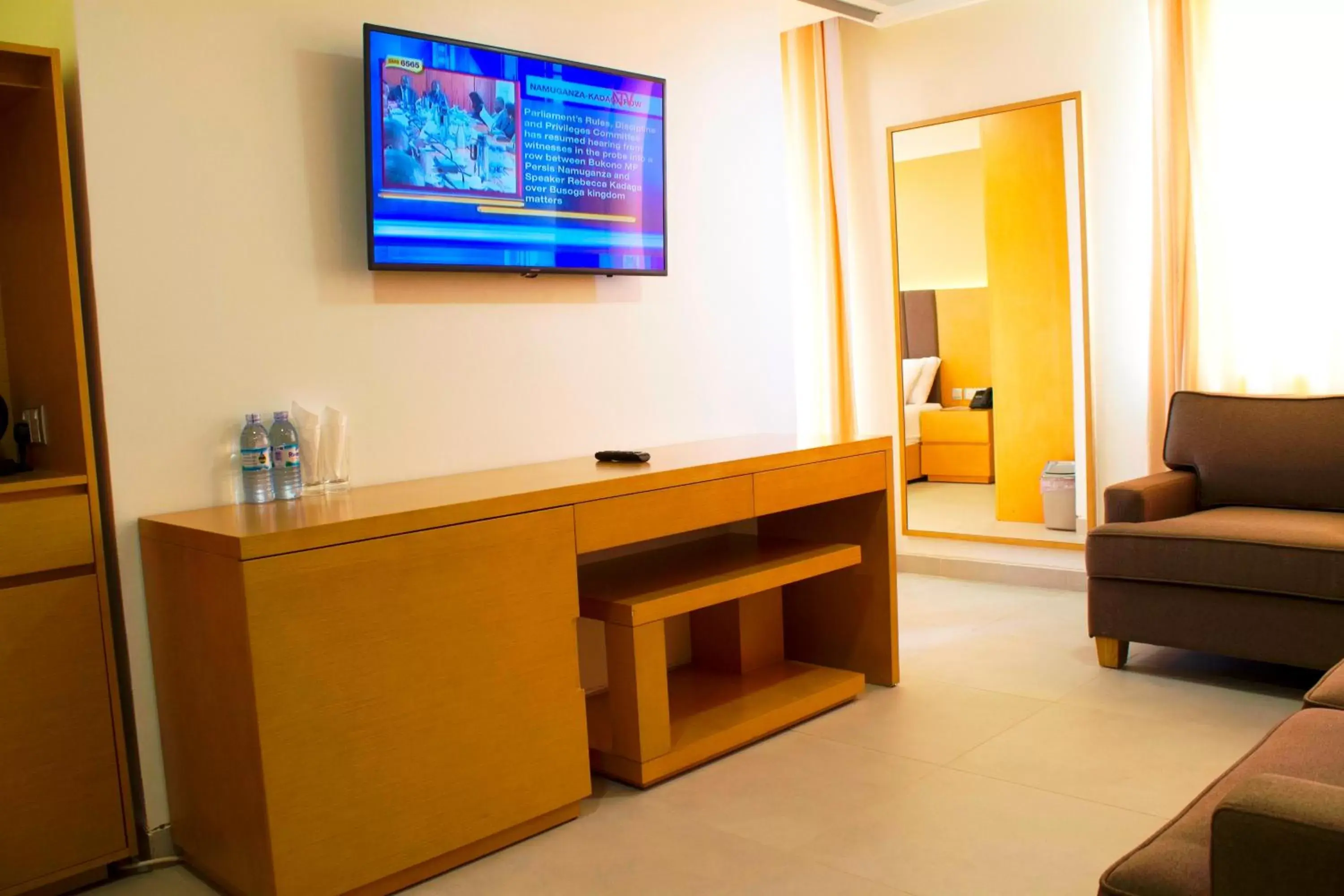 Living room, TV/Entertainment Center in K Hotels Entebbe