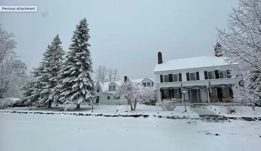 Property building, Winter in Stone Hearth Inn and Eatery