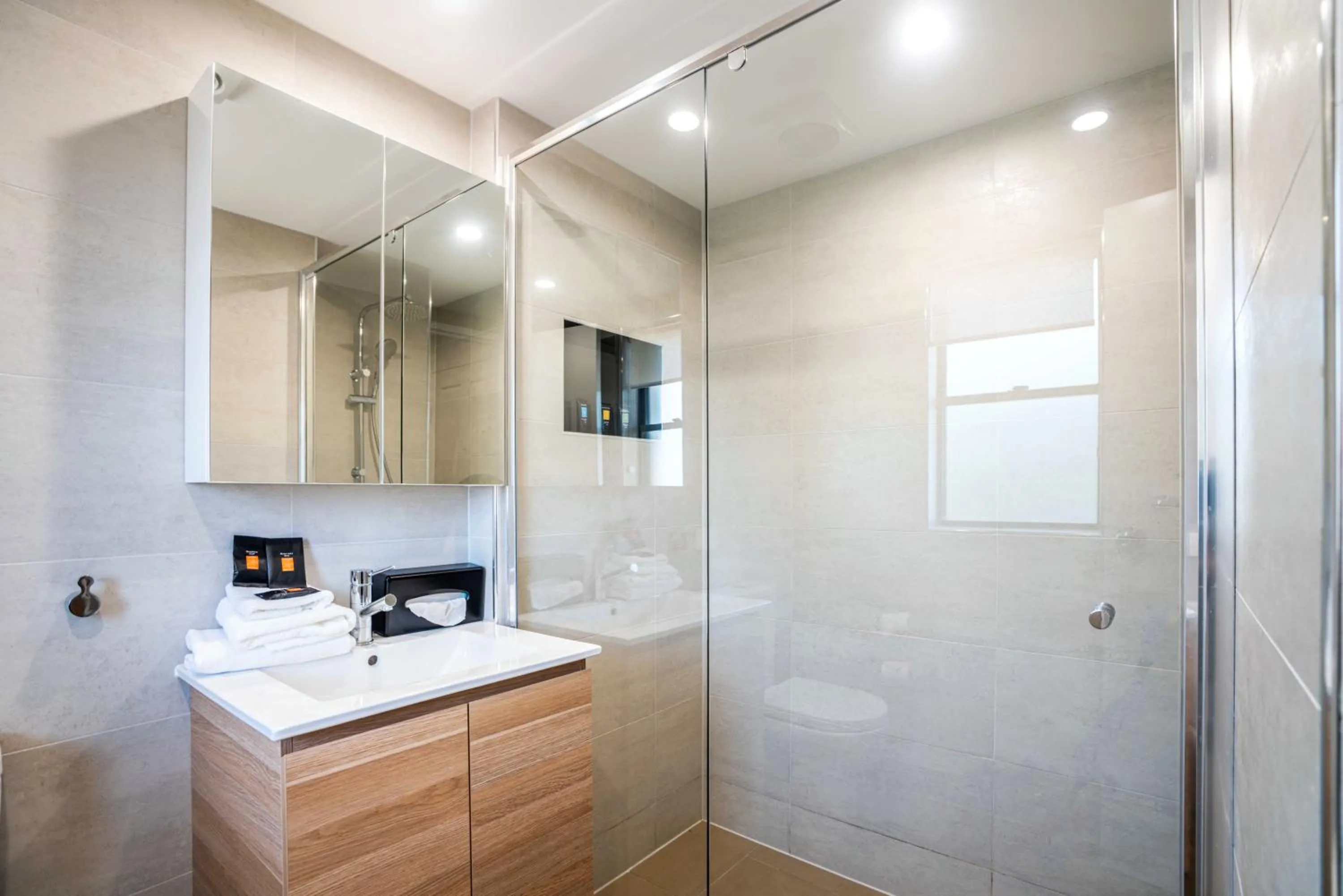 Bathroom in Town Square Motel