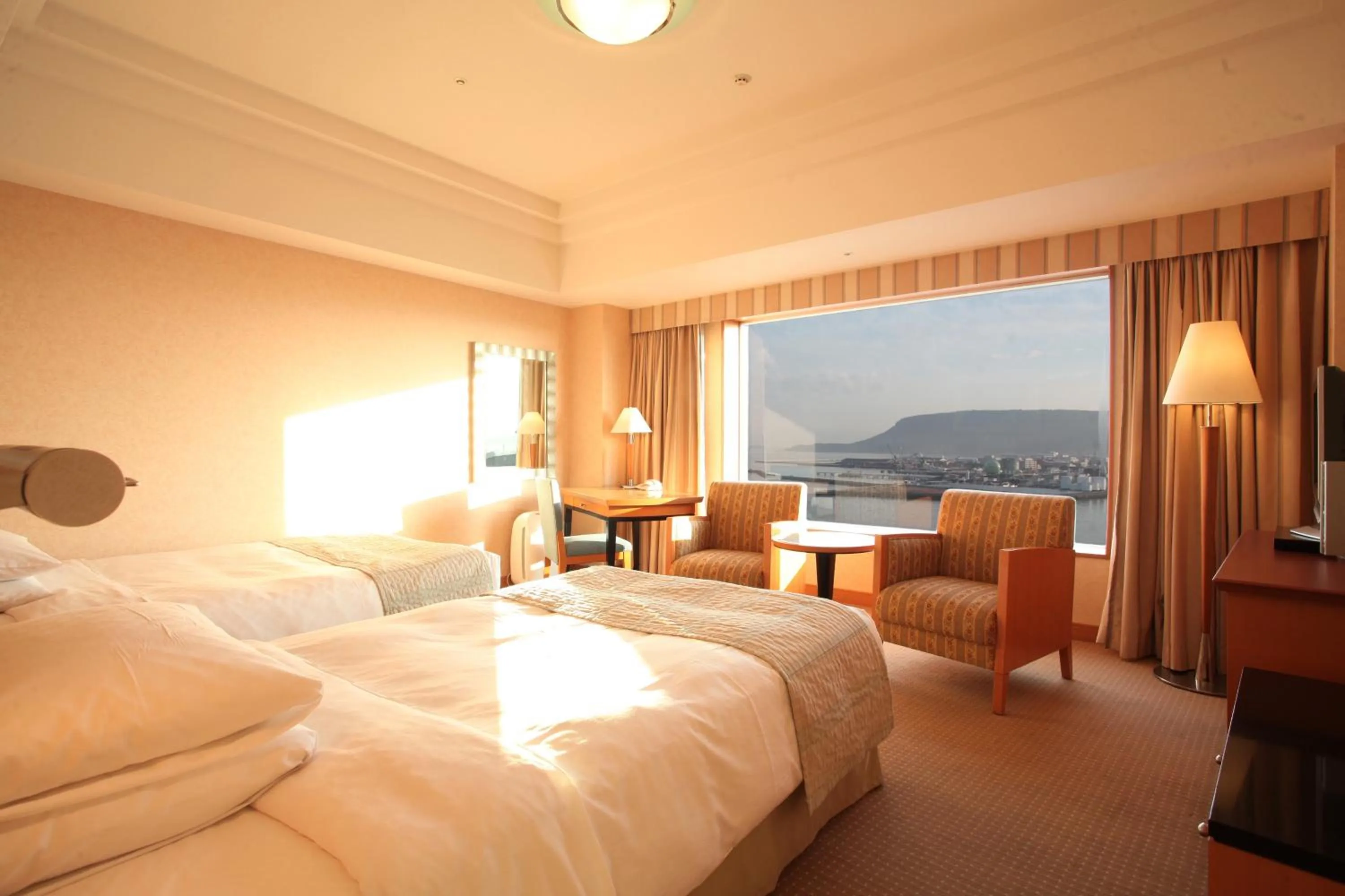 Photo of the whole room, Bed in JR Hotel Clement Takamatsu