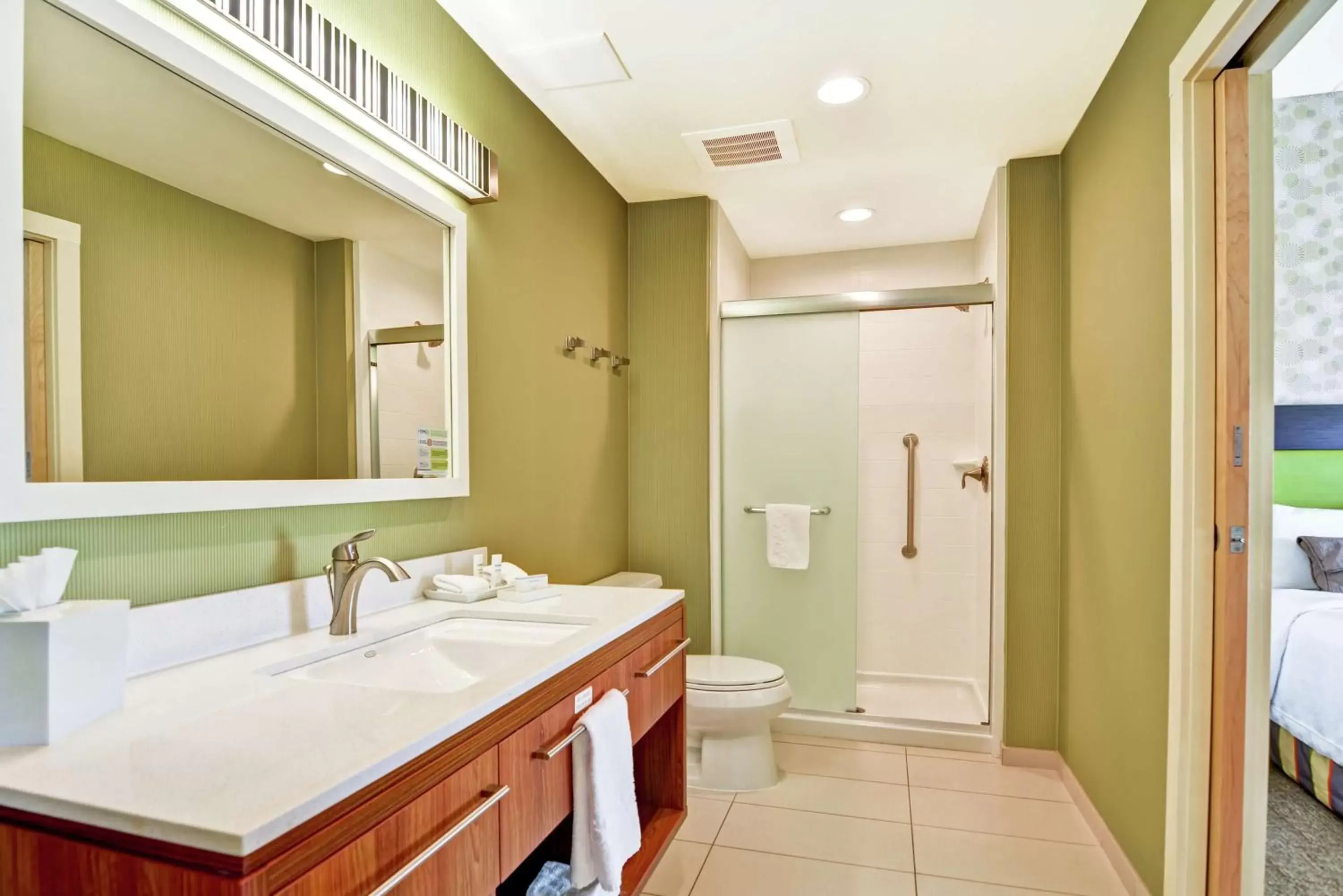 Bathroom in Home2 Suites by Hilton Charlotte Airport Bathroom in Home2 Suites by Hilton Charlotte Airport