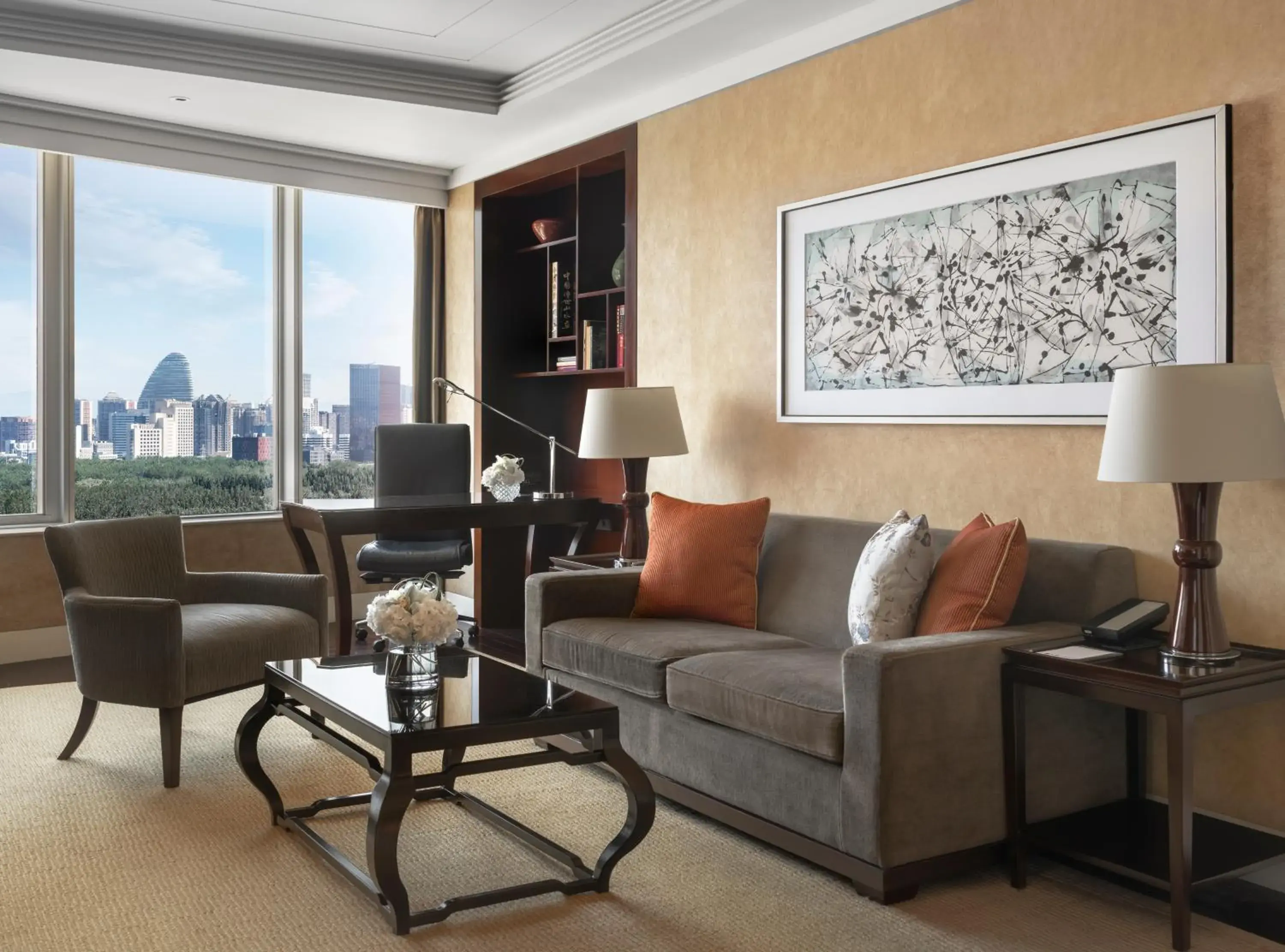 Living room, Seating Area in Four Seasons Hotel Beijing