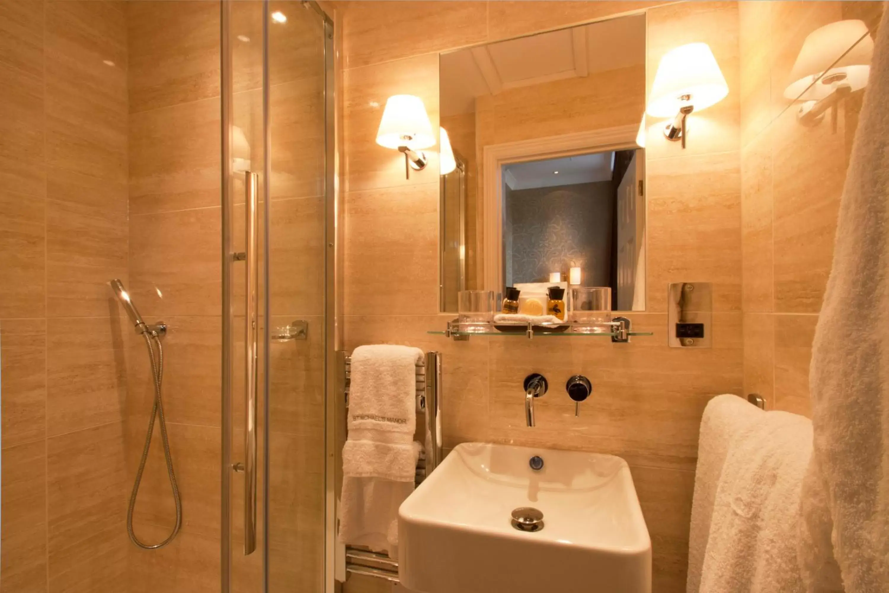 Shower, Bathroom in St Michael's Manor Hotel - St Albans