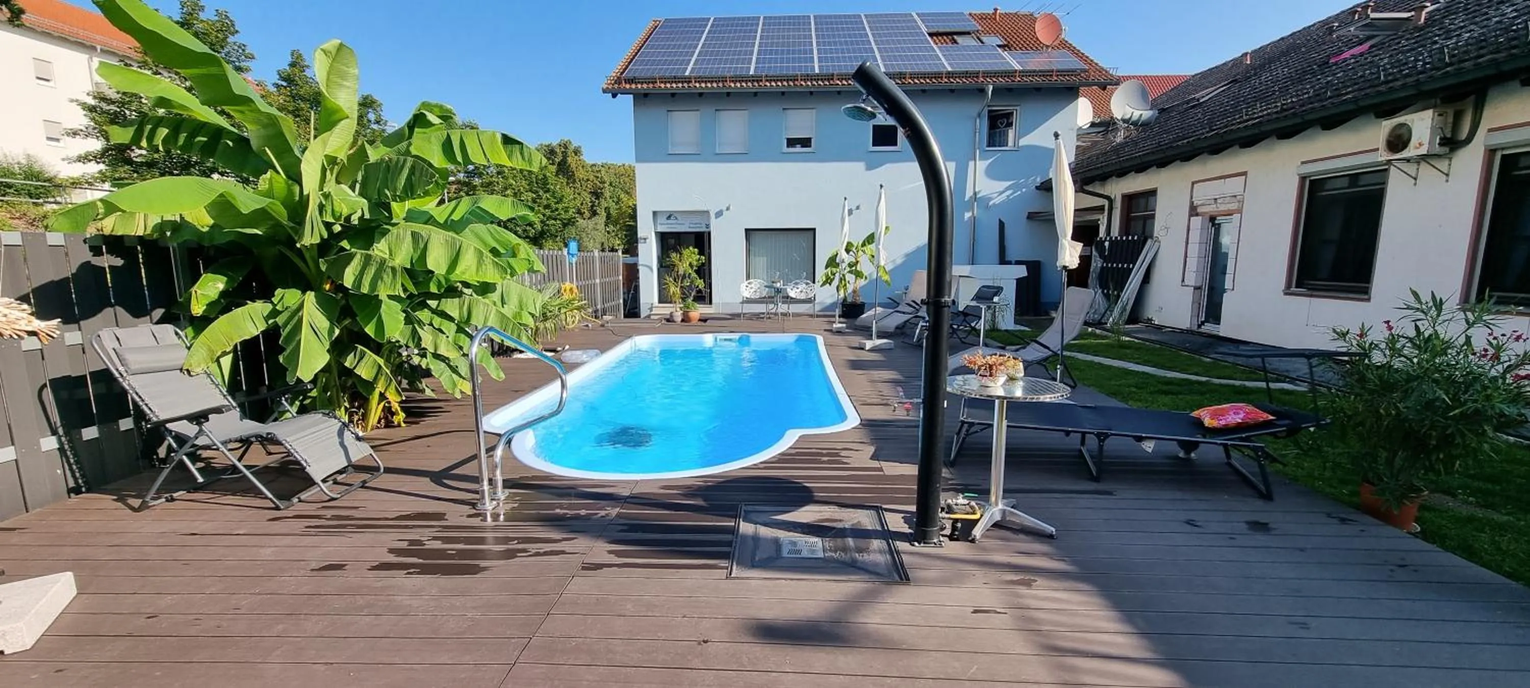 Pool view in Apartmenthaus Wertheim
