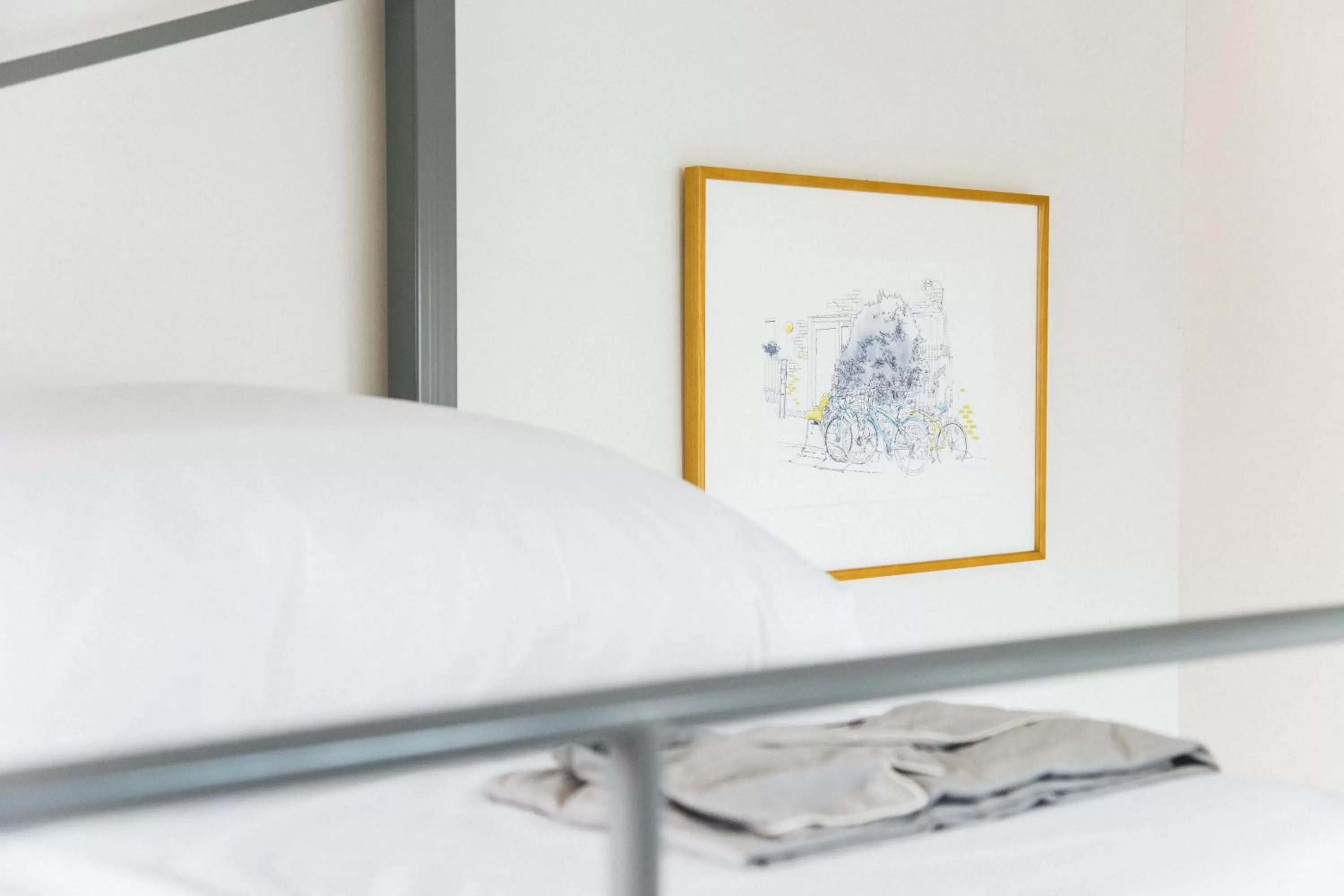 Decorative detail, Bed in Hotel Noum OSAKA
