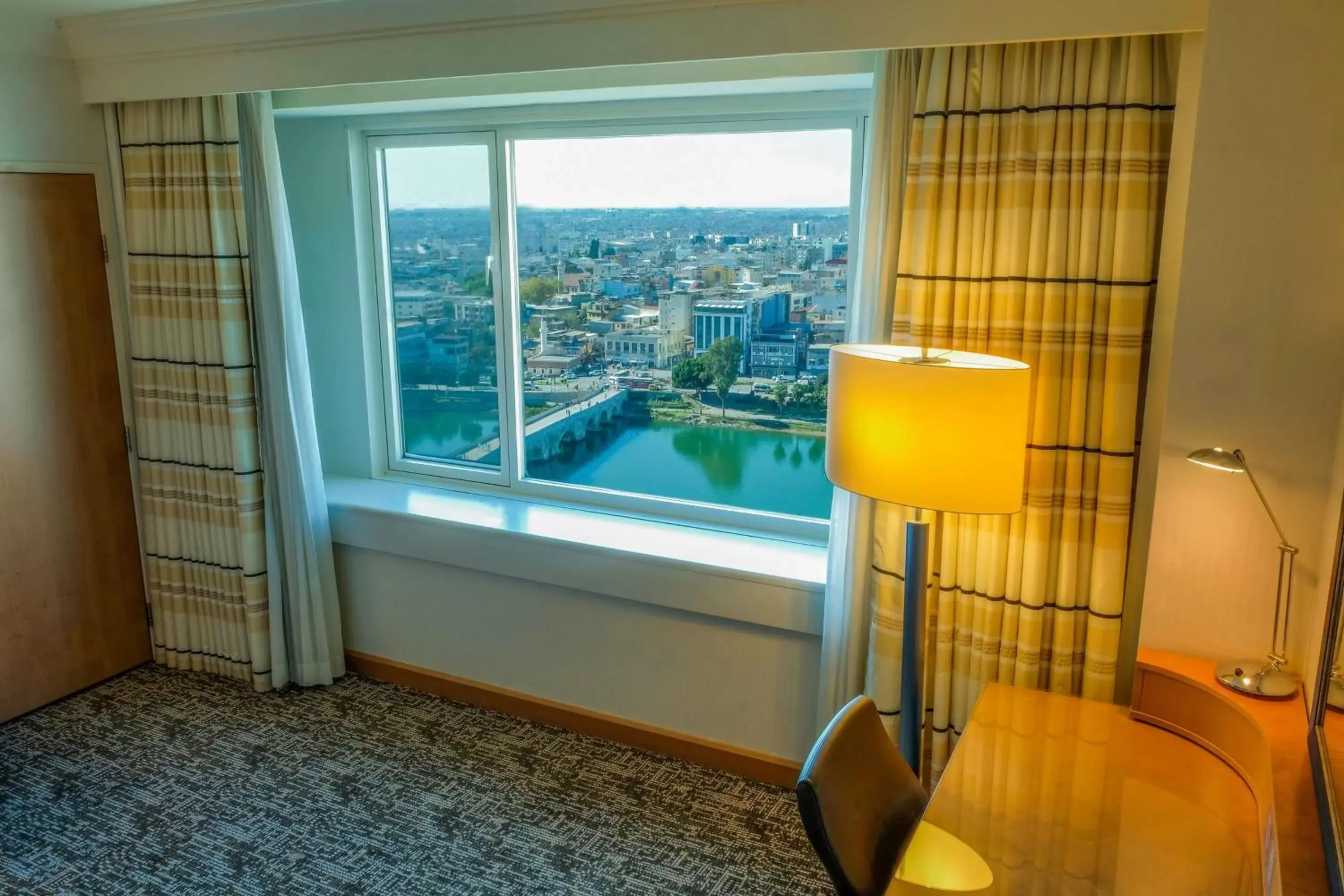 Bedroom, Pool View in Adana HiltonSA Hotel