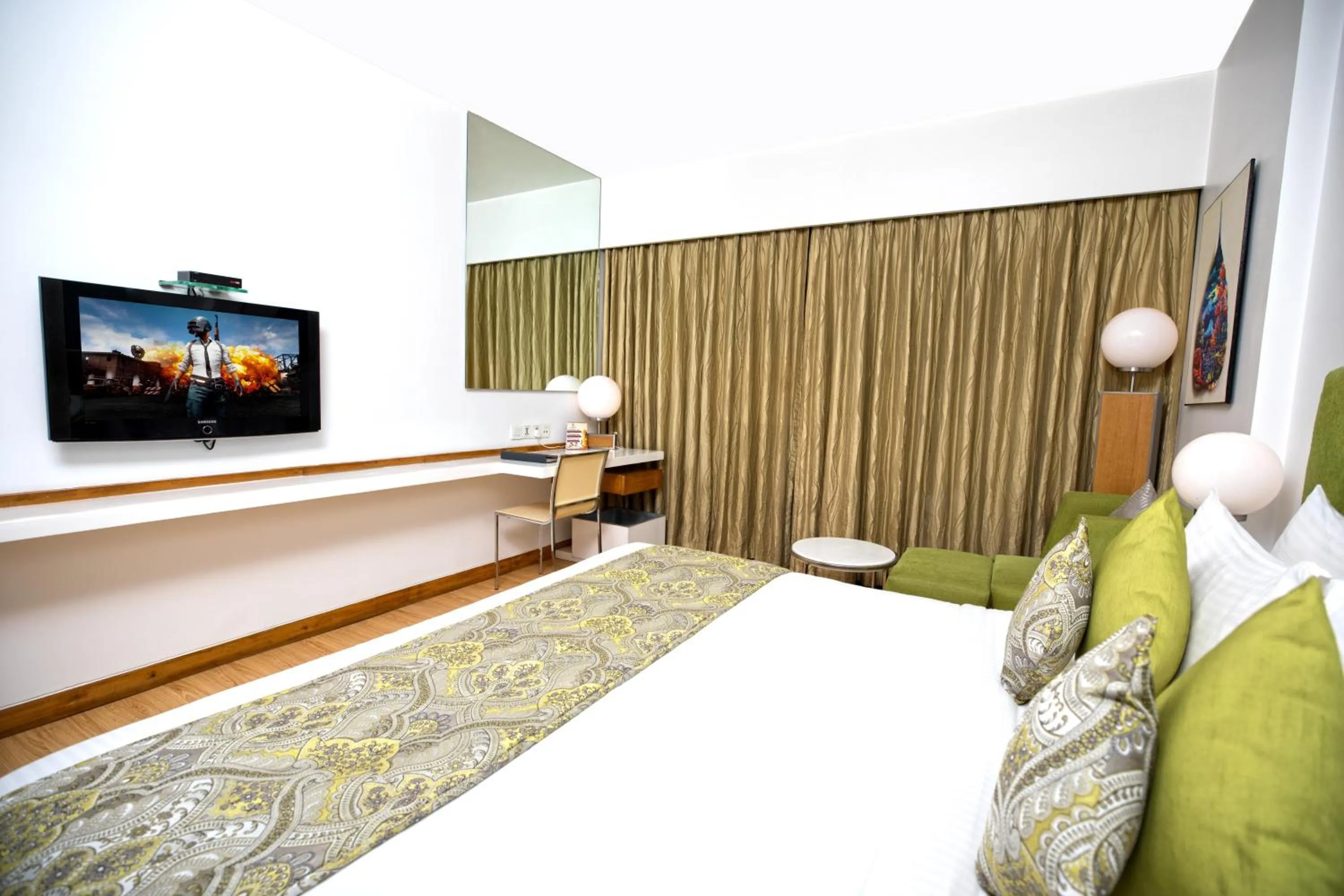 Bedroom, Bed in Yogi Executive, Navi Mumbai