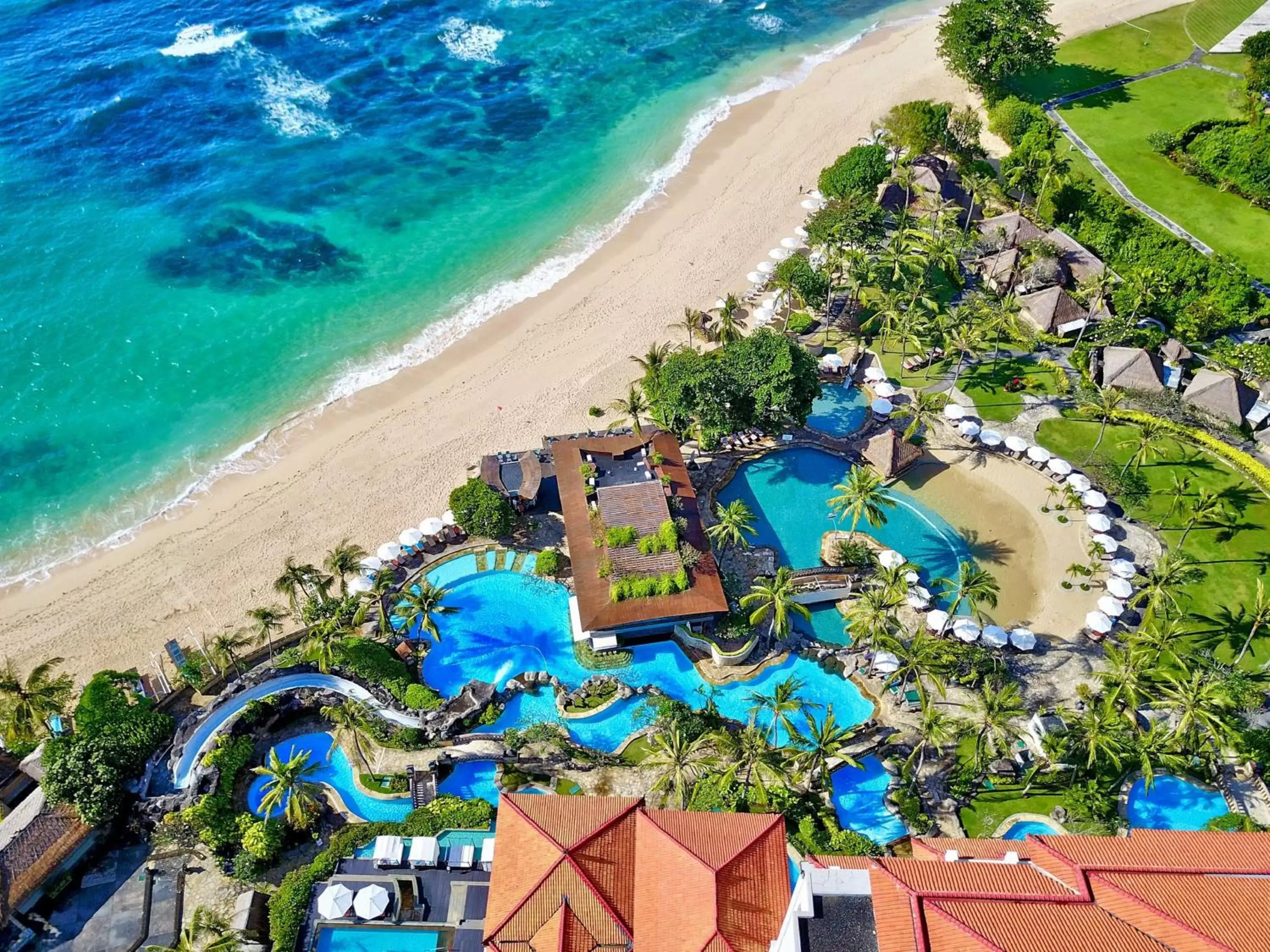 Pool view, Bird's-eye View in Hilton Bali Resort
