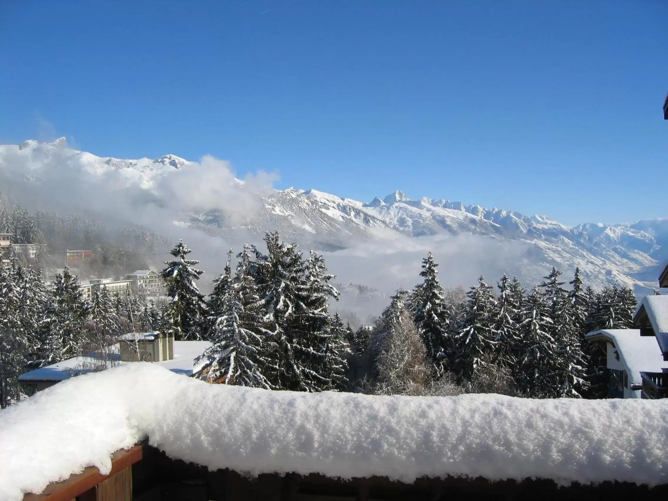 View (from property/room), Winter in Aparthotel Helvetia
