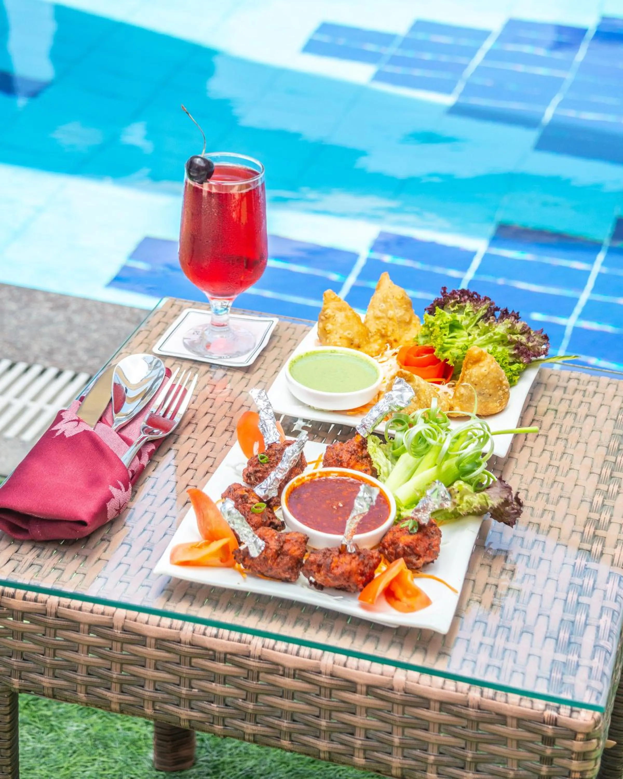 Food close-up in The Platinum Hotel