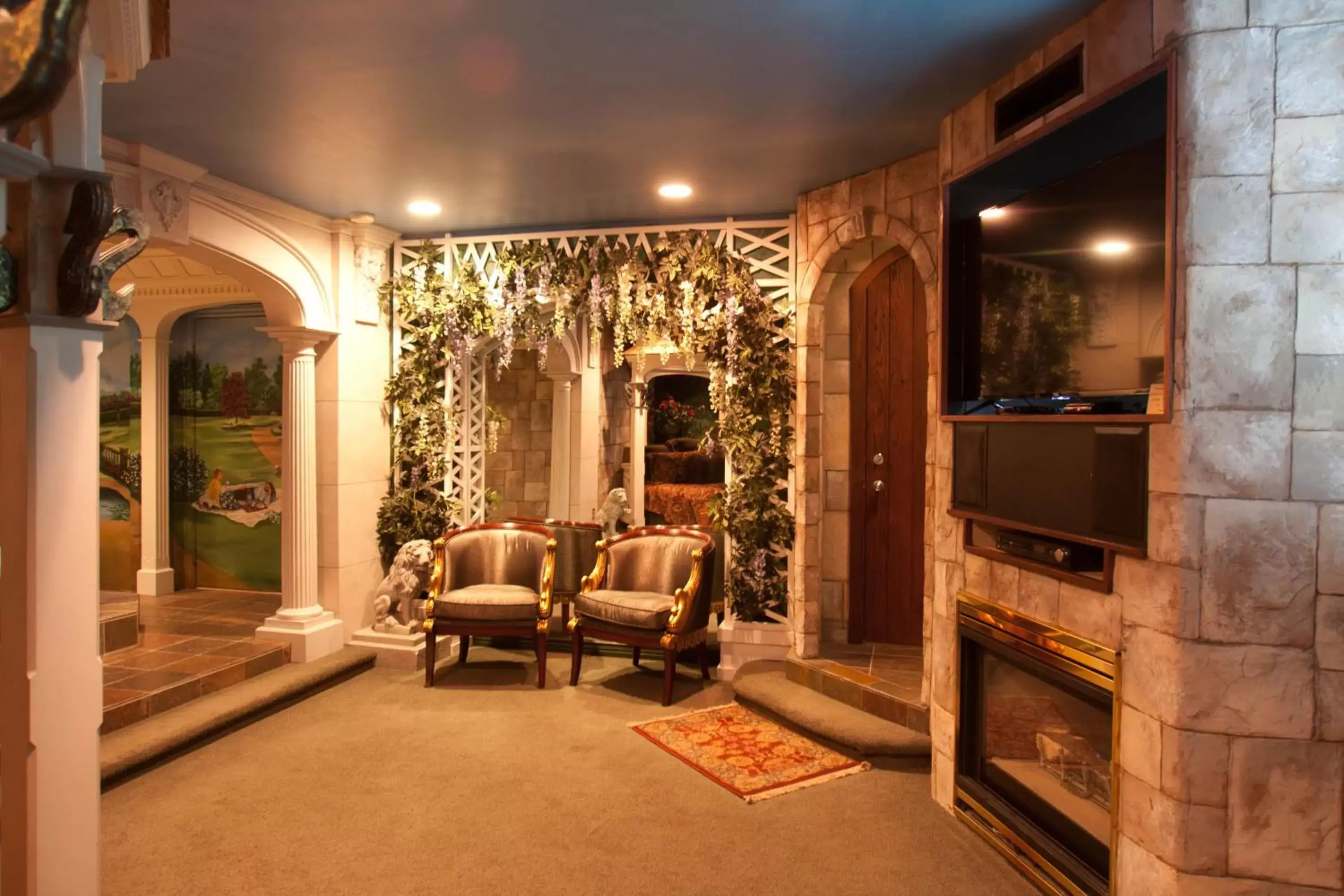 Seating Area in Black Swan Inn Luxurious Theme Rooms