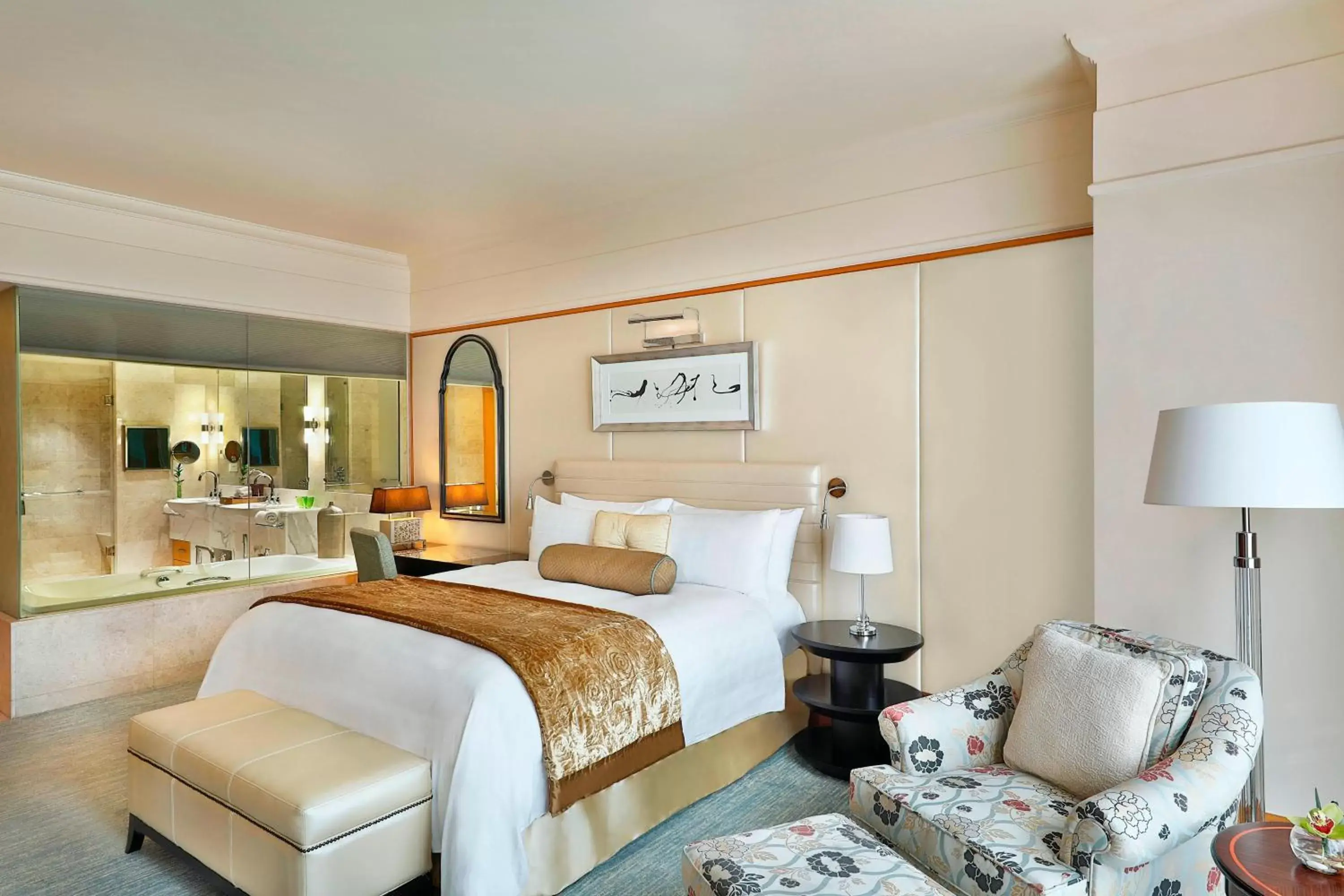 Photo of the whole room, Bed in The Ritz-Carlton, Dubai International Financial Centre