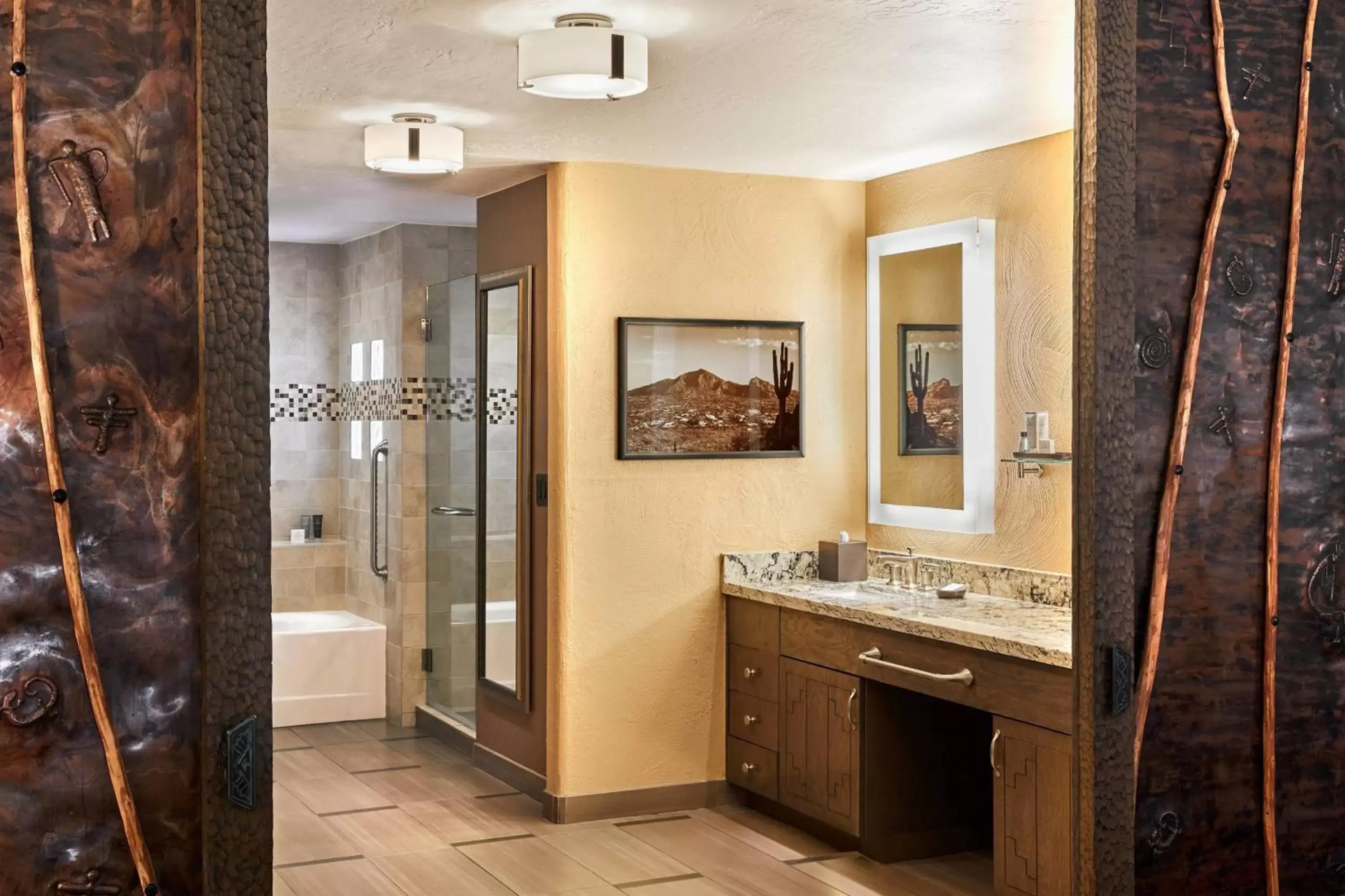 Bedroom, Bathroom in JW Marriott Scottsdale Camelback Inn Resort & Spa