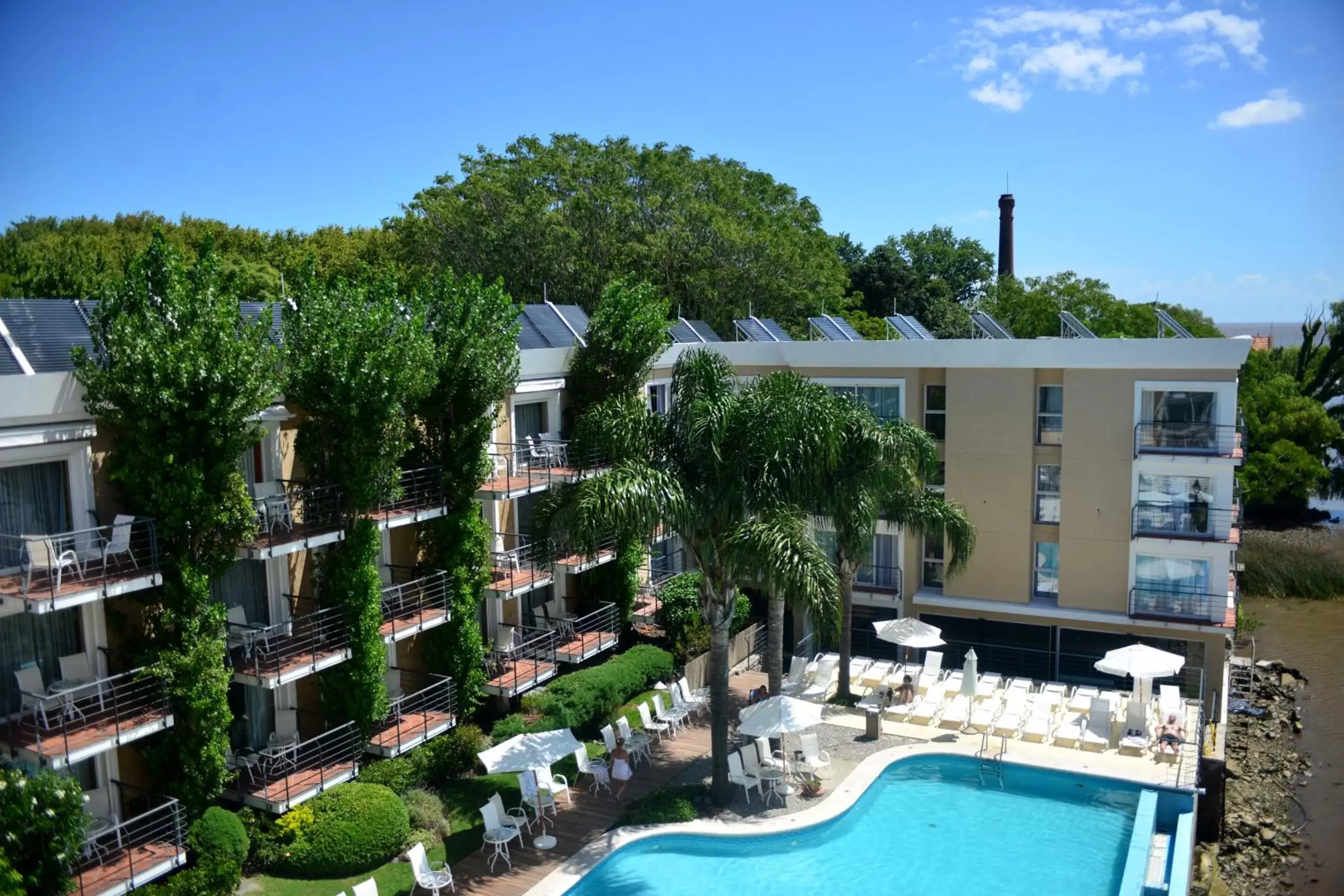 Bird's eye view, Pool View in Radisson Colonia Del Sacramento Hotel